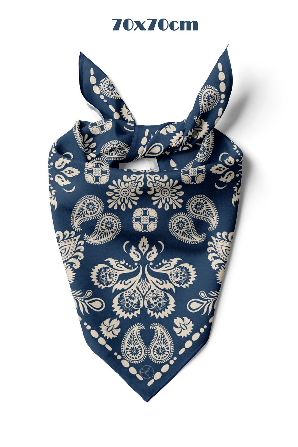 Antik Zarafet Desen 70*70cm Bandana/Fular - Çok Renkli