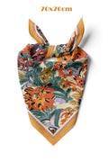 Gün Batımı Bahçesi Desen 70*70cm Bandana/Fular - Çok Renkli