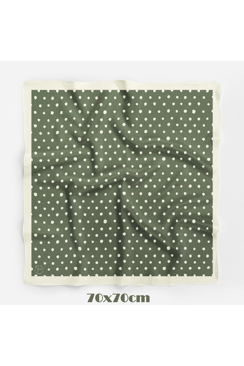 İnci Aura Desen 70*70cm Bandana/Fular - Yeşil