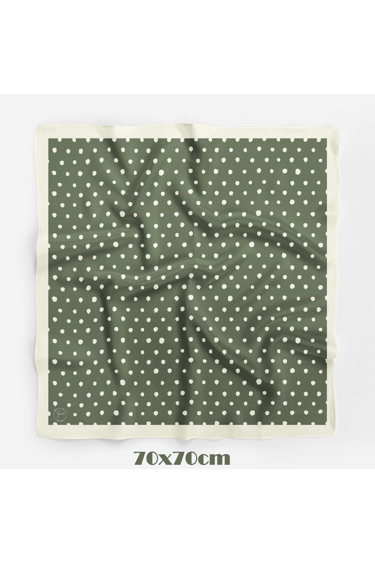 İnci Aura Desen 70*70cm Bandana/Fular - Yeşil