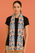 ORANGE BOHO Desen Şık & Zarif Kadın Aksesuarı Saten Fular 30x165cm - Çok Renkli