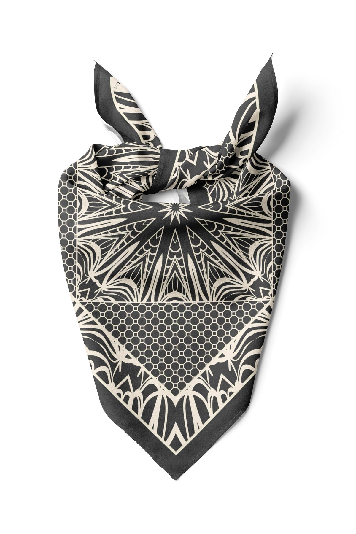 Karanlık Tılsım Desen 60x60 cm Viskon Modal Erkek Bandana/Fular - görsel 2