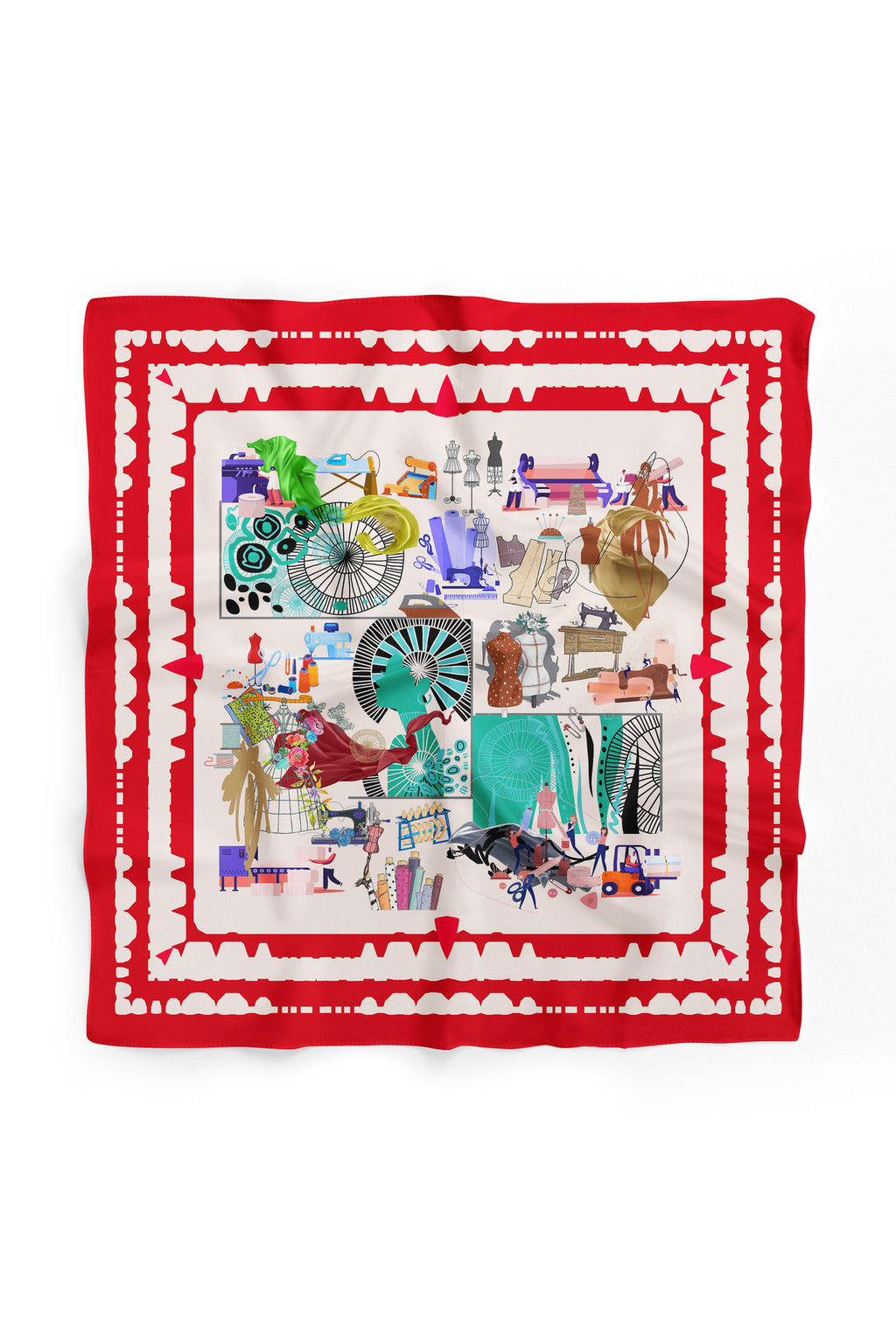 The Atelier Desen Bandana/Fular - Çok Renkli