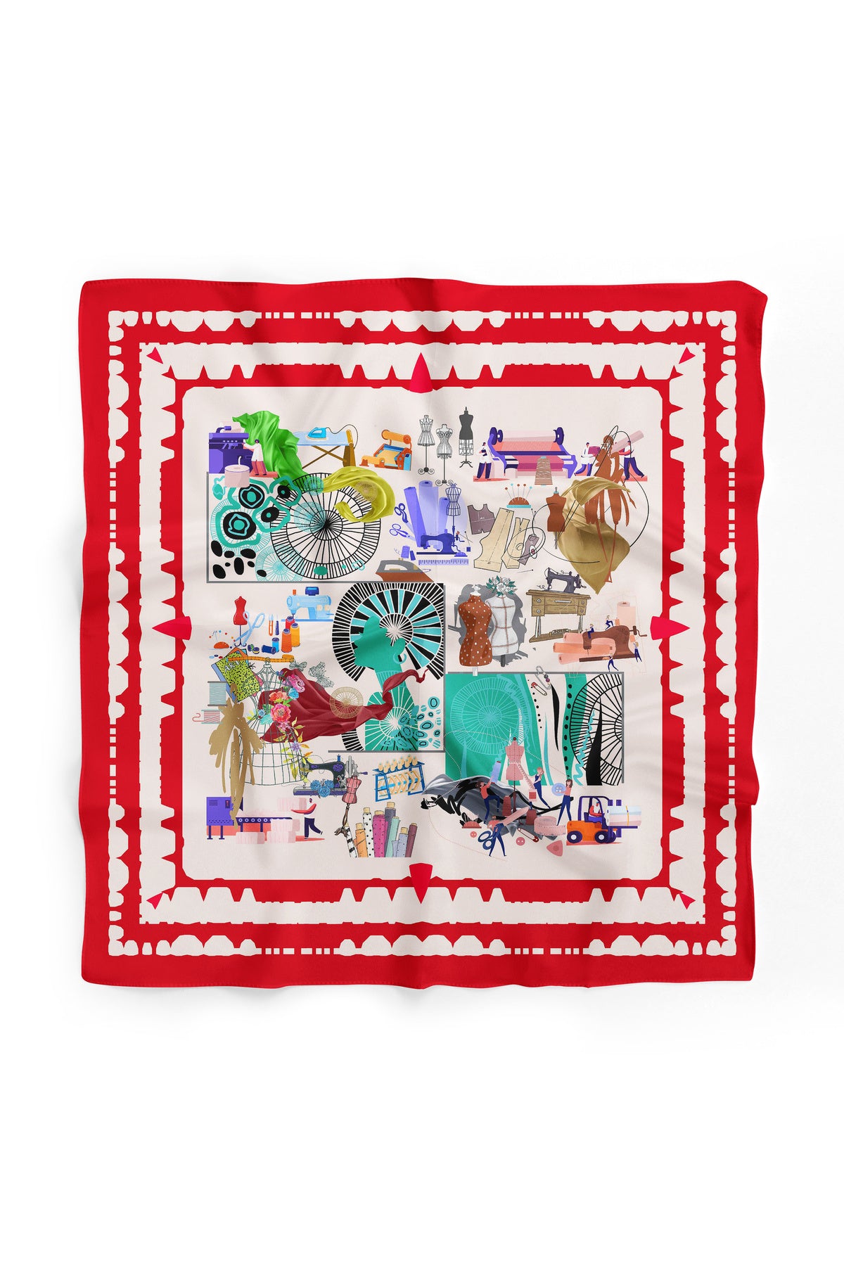 The Atelier Desen Bandana/Fular - Çok Renkli