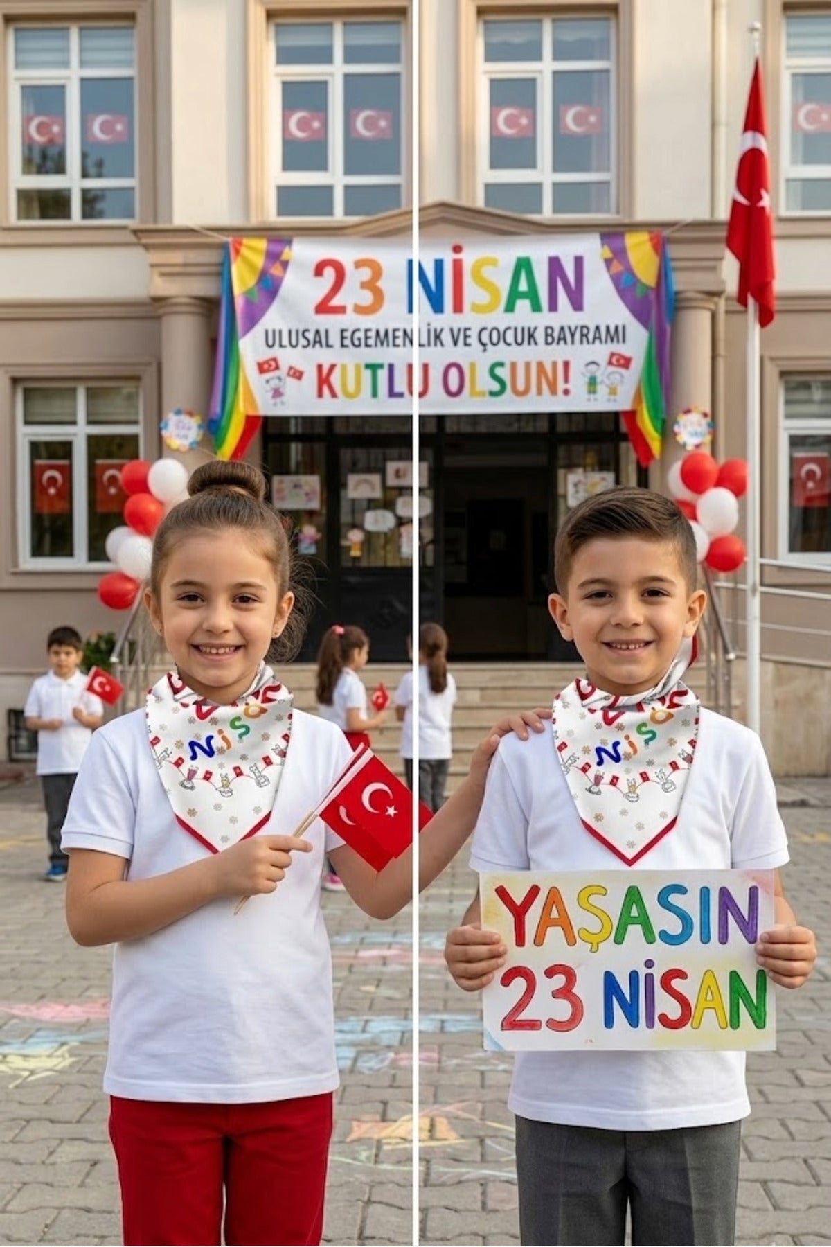 23 NİSAN ÇOCUK BAYRAMI TEMALI Bandana/Fular - görsel 2