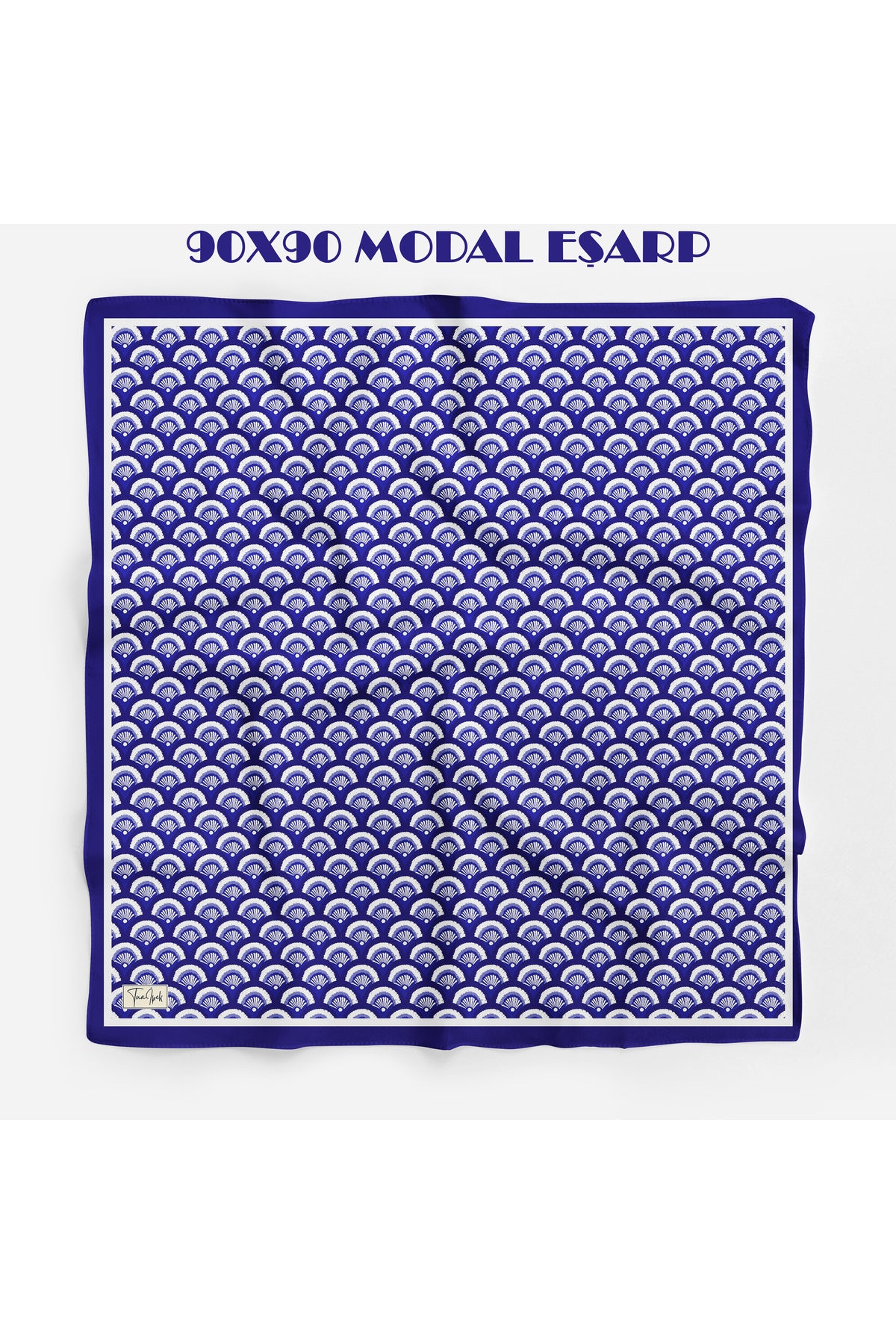 İLMEK Desen 94X94cm Viskon Modal Eşarp - Lacivert