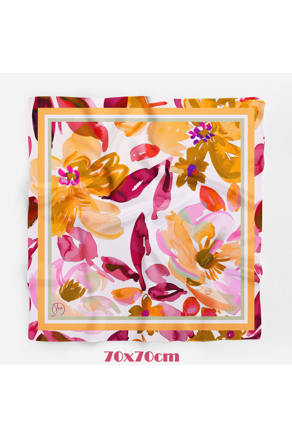 Sonbahar Esintisi Desen 70*70CM Bandana/Fular - Çok Renkli