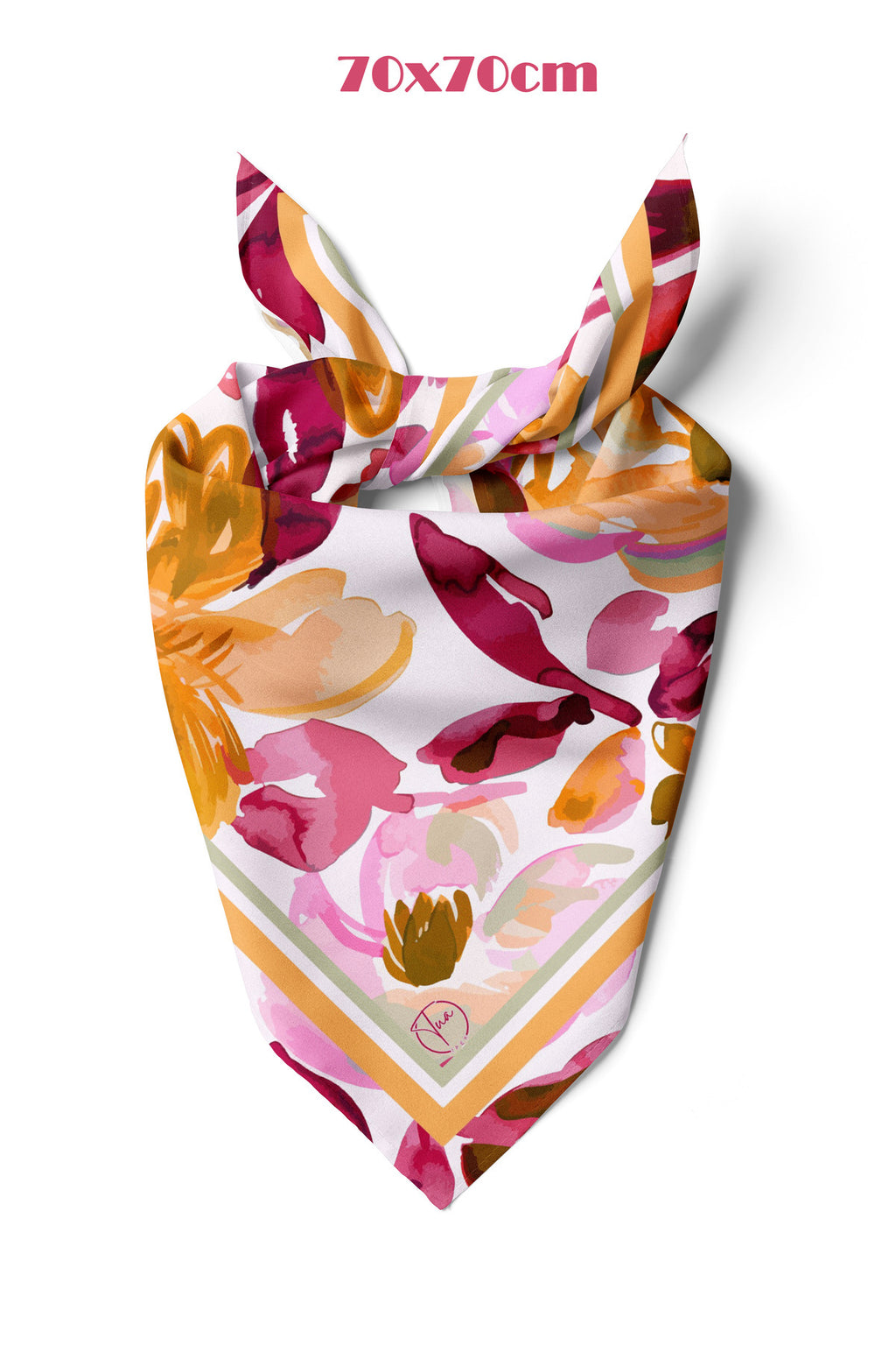 Sonbahar Esintisi Desen 70*70CM Bandana/Fular - görsel 2
