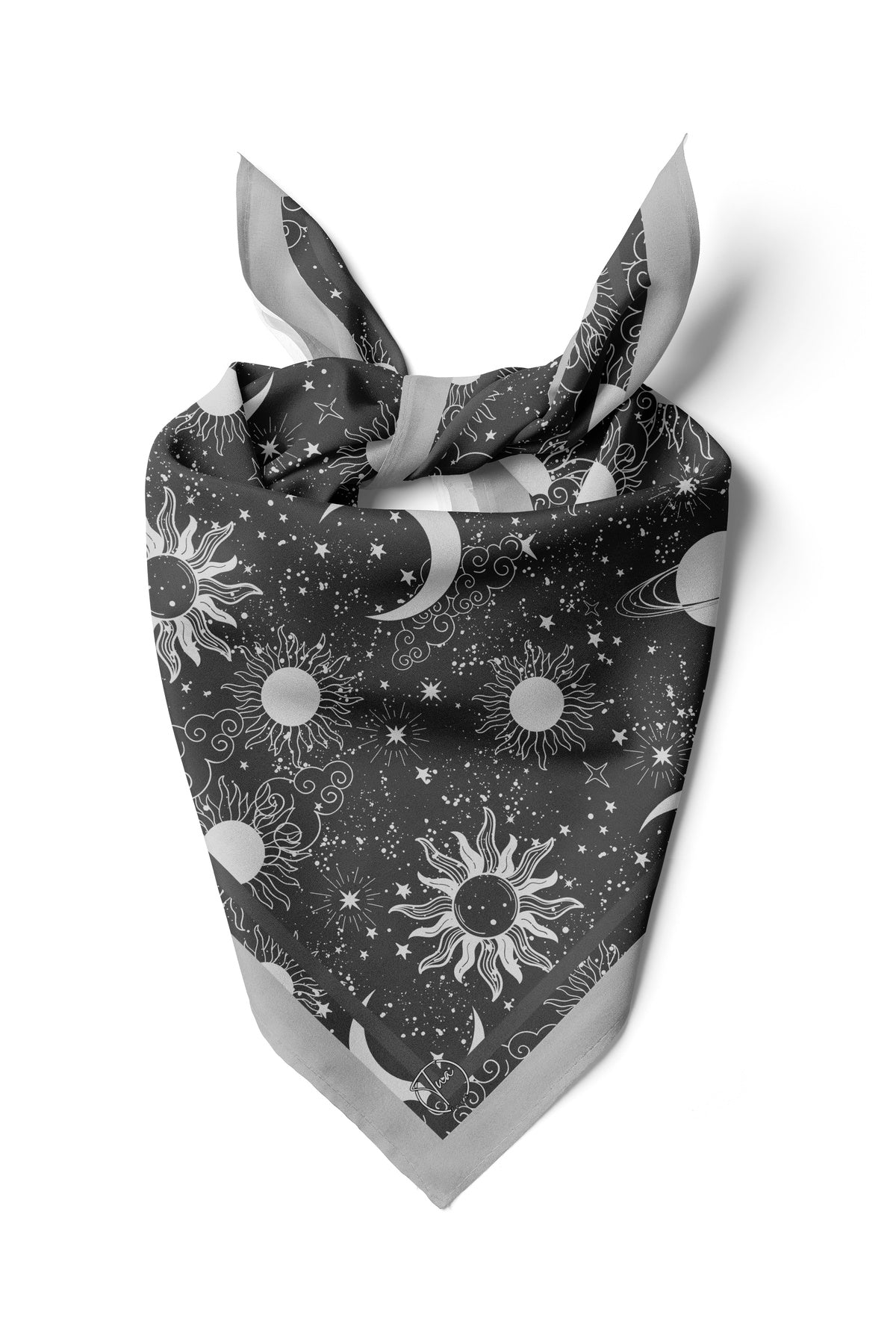MOON STAR Desen Bandana/Fular - Gri