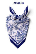Blue Animal Toile Desen 70*70cm Bandana/Fular - Çok Renkli