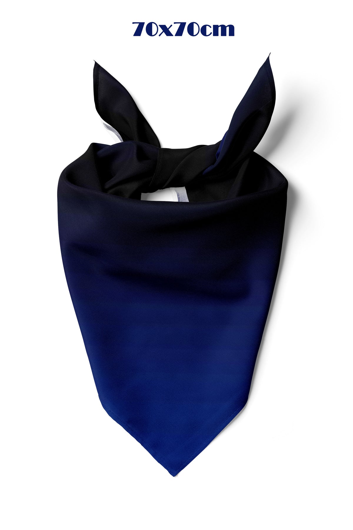 NÜANS Desen 70*70cm Bandana/Fular - Siyah - Saks