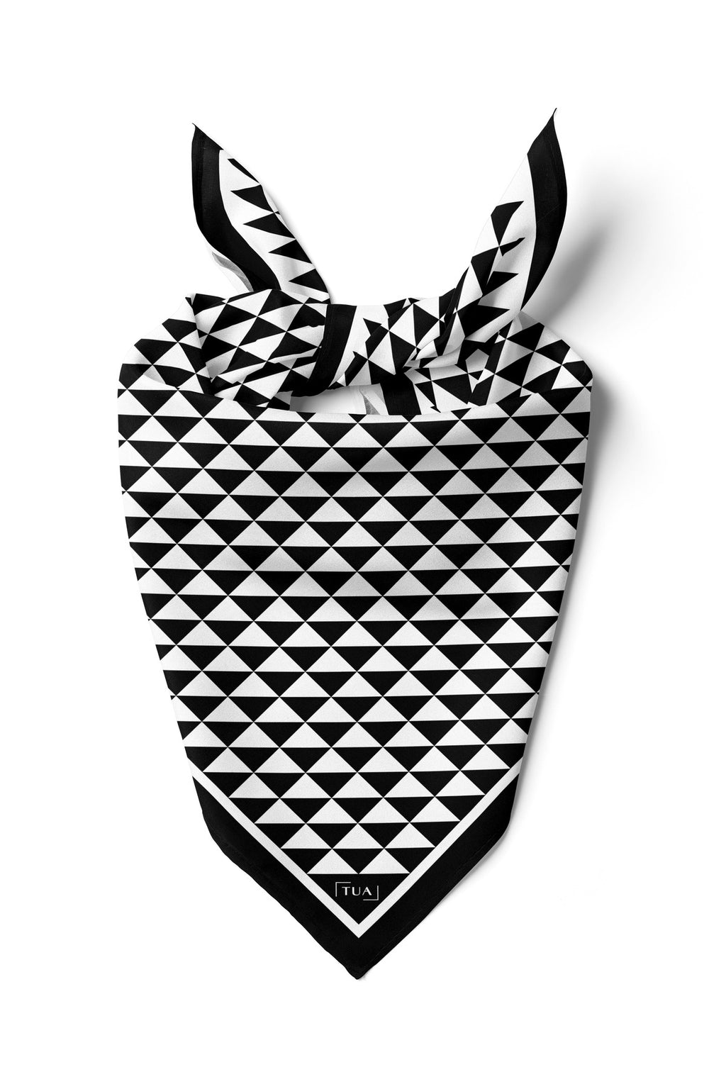 Siyah Beyaz Denge Desen 55x55cm Bandana/Fular - görsel 2