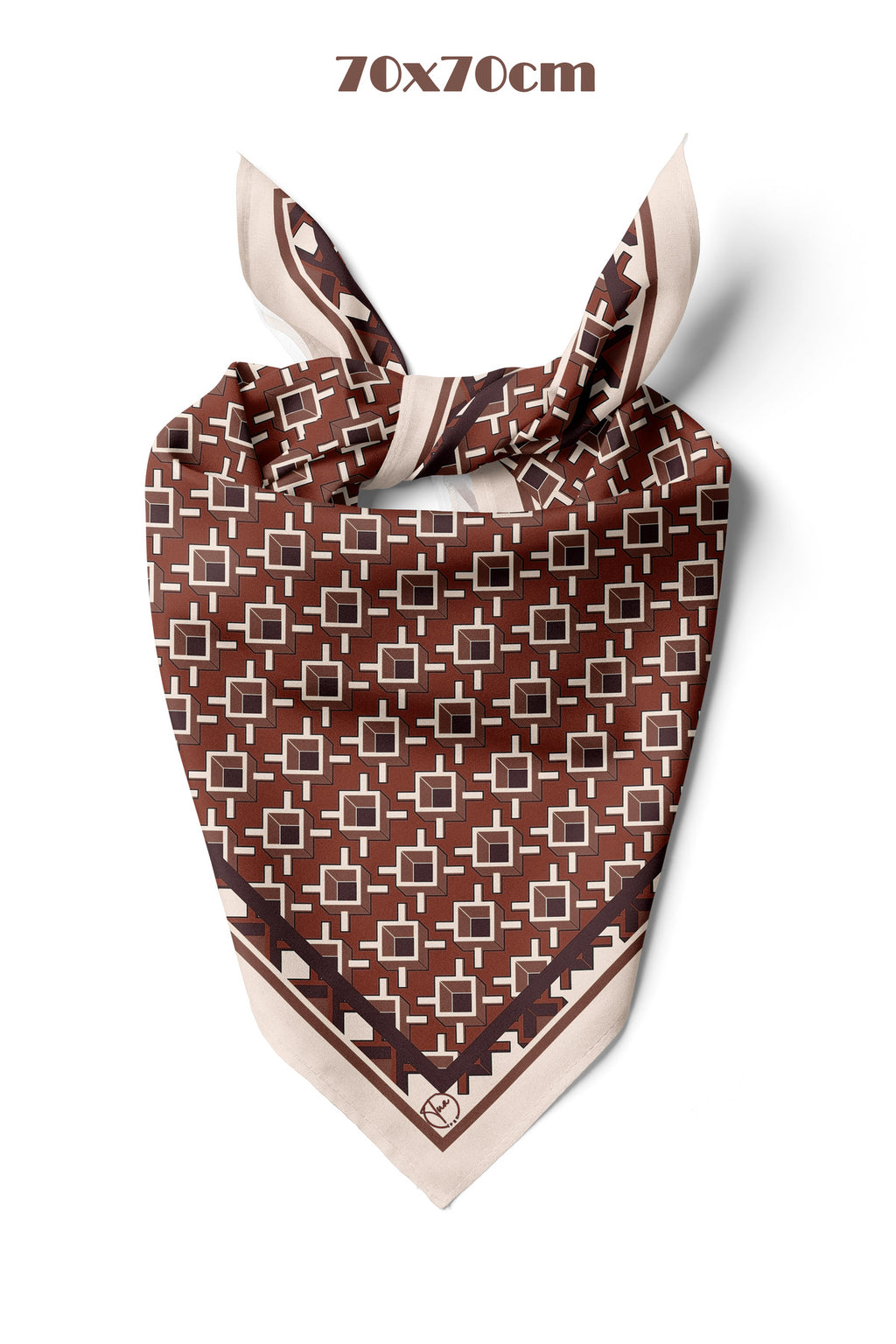 KANVAS PATLAMASI Desen 70*70cm Bandana/Fular - Çok Renkli