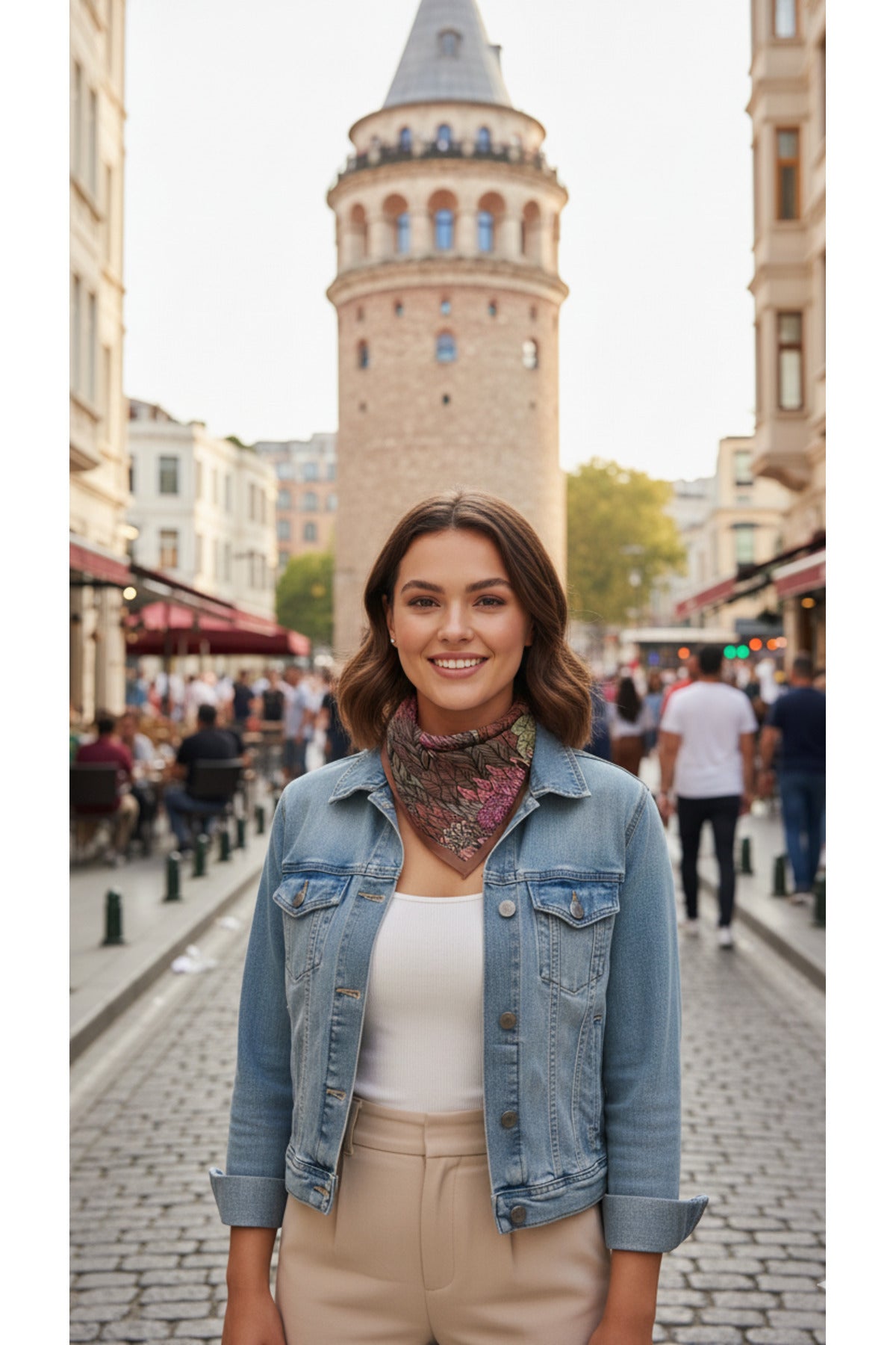 Kızıl Vadi Desen 55x55cm Bandana/Fular - görsel 2