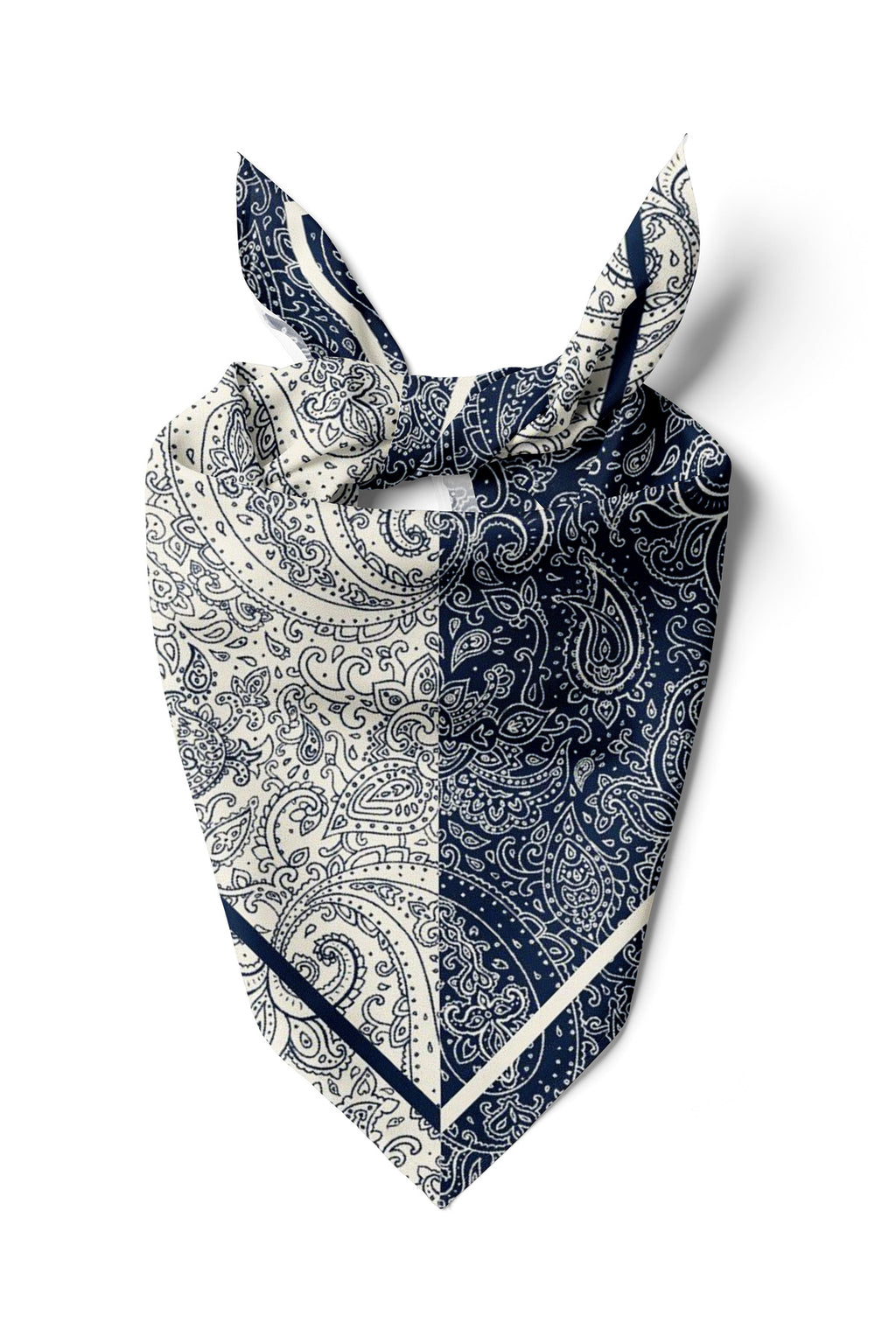 Navy Paisley Desen 55x55cm Bandana/Fular - görsel 2