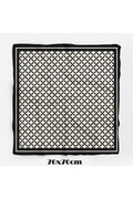 Geometrik Petek Desen 70*70cm Bandana/Fular - Çok Renkli