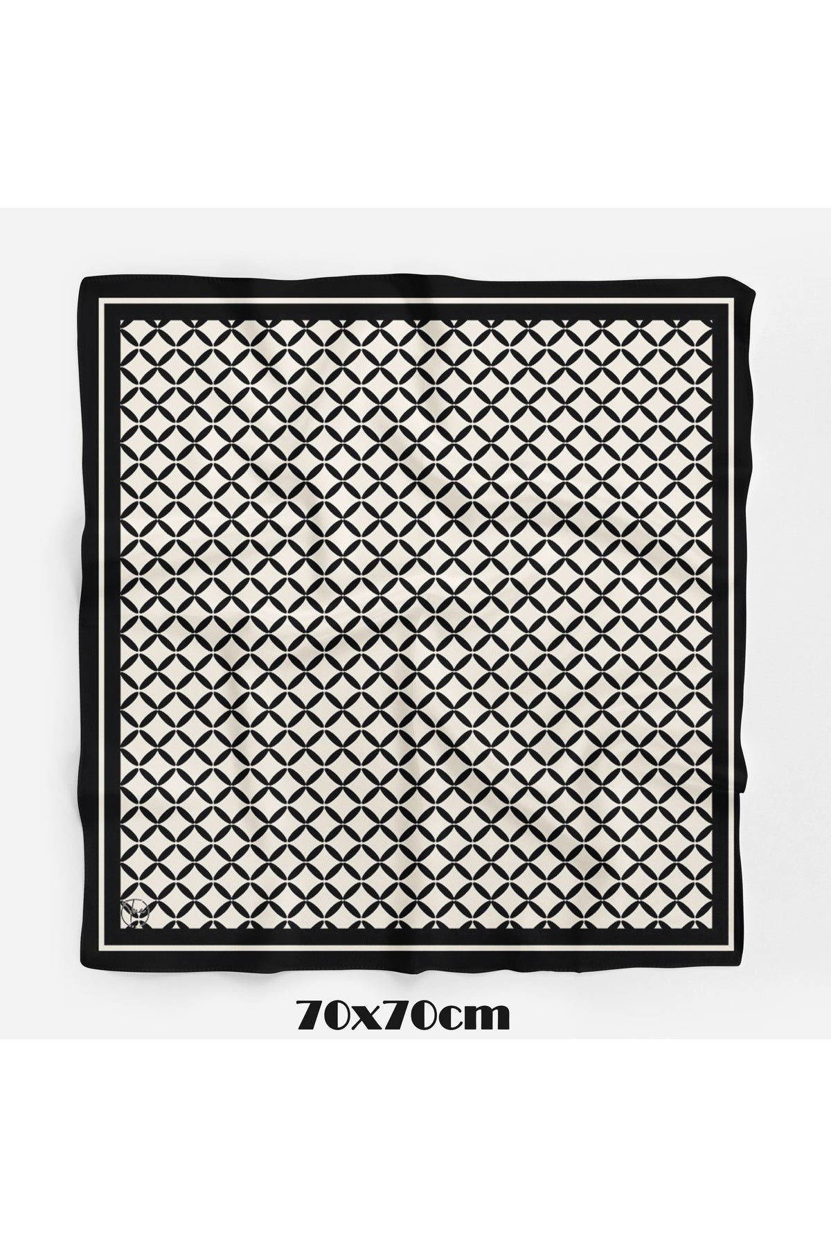 Geometrik Petek Desen 70*70cm Bandana/Fular - Çok Renkli