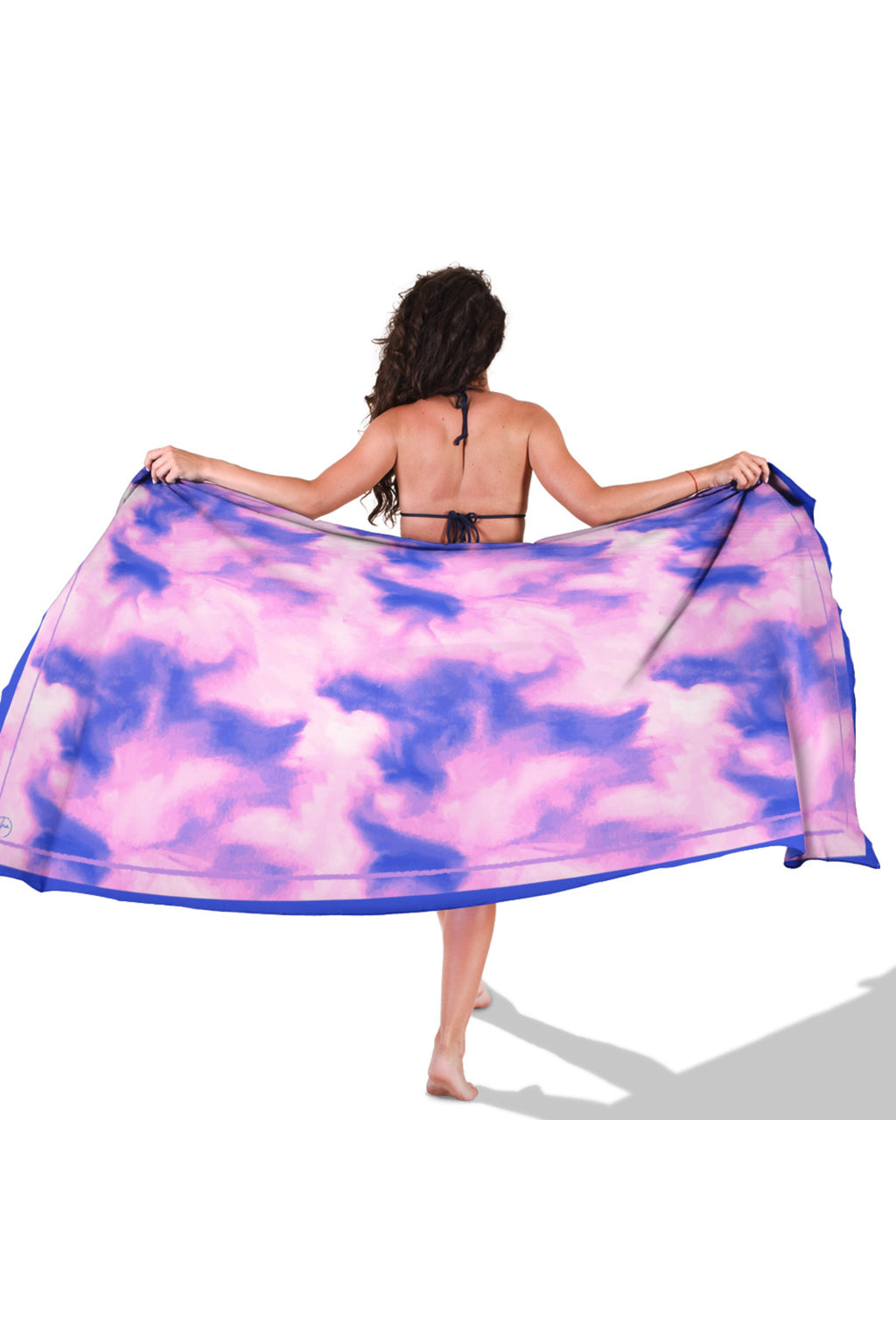 PINK STAIN Desen İç göstermeyen Saten PAREO - görsel 3