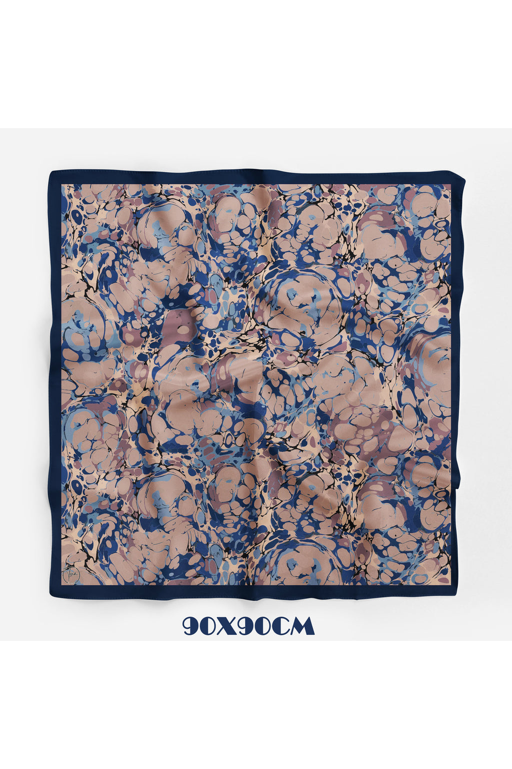 OCHRE Desen 90X90cm Matte Cotton Eşarp - görsel 2
