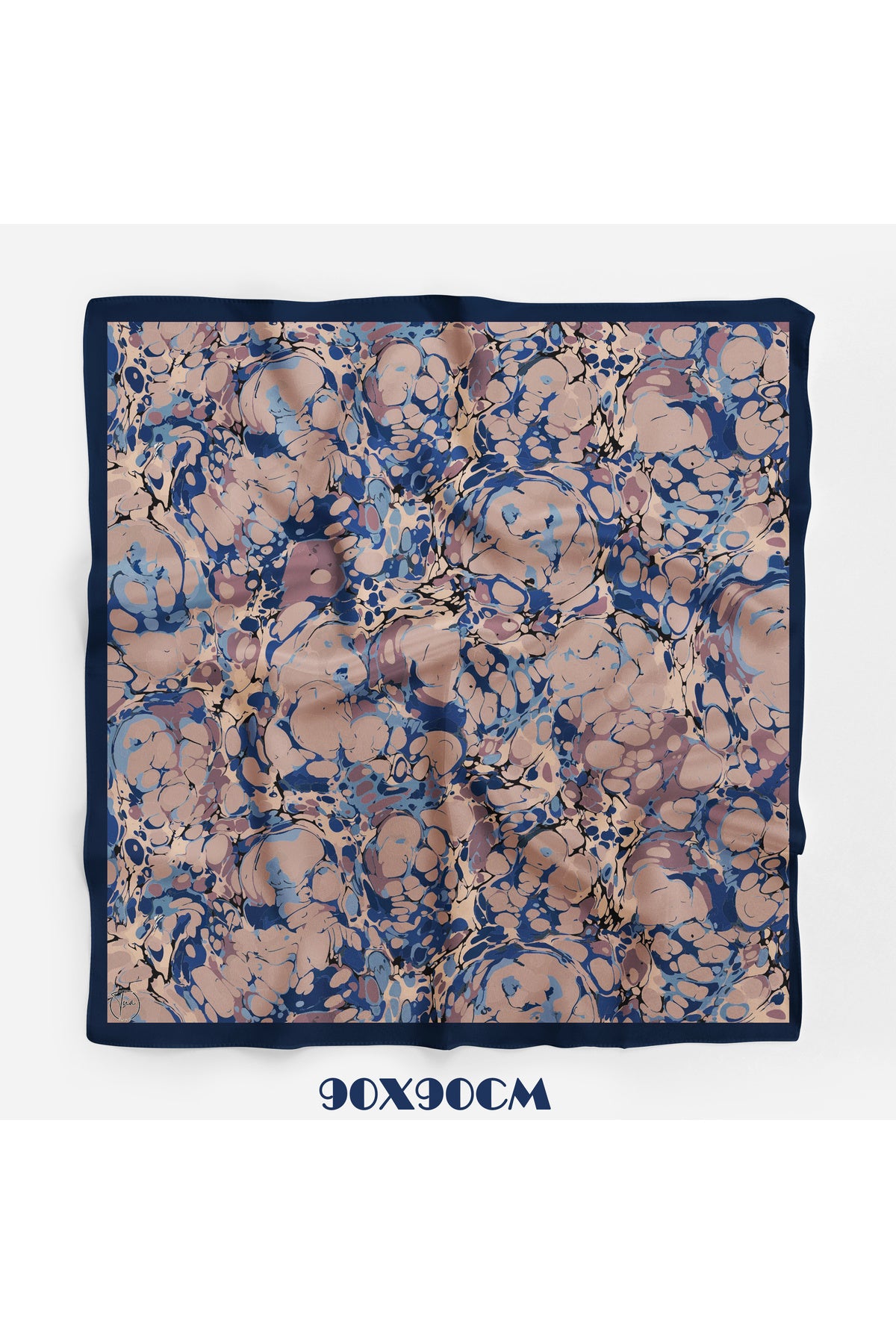 OCHRE Desen 90X90cm Matte Cotton Eşarp - görsel 2