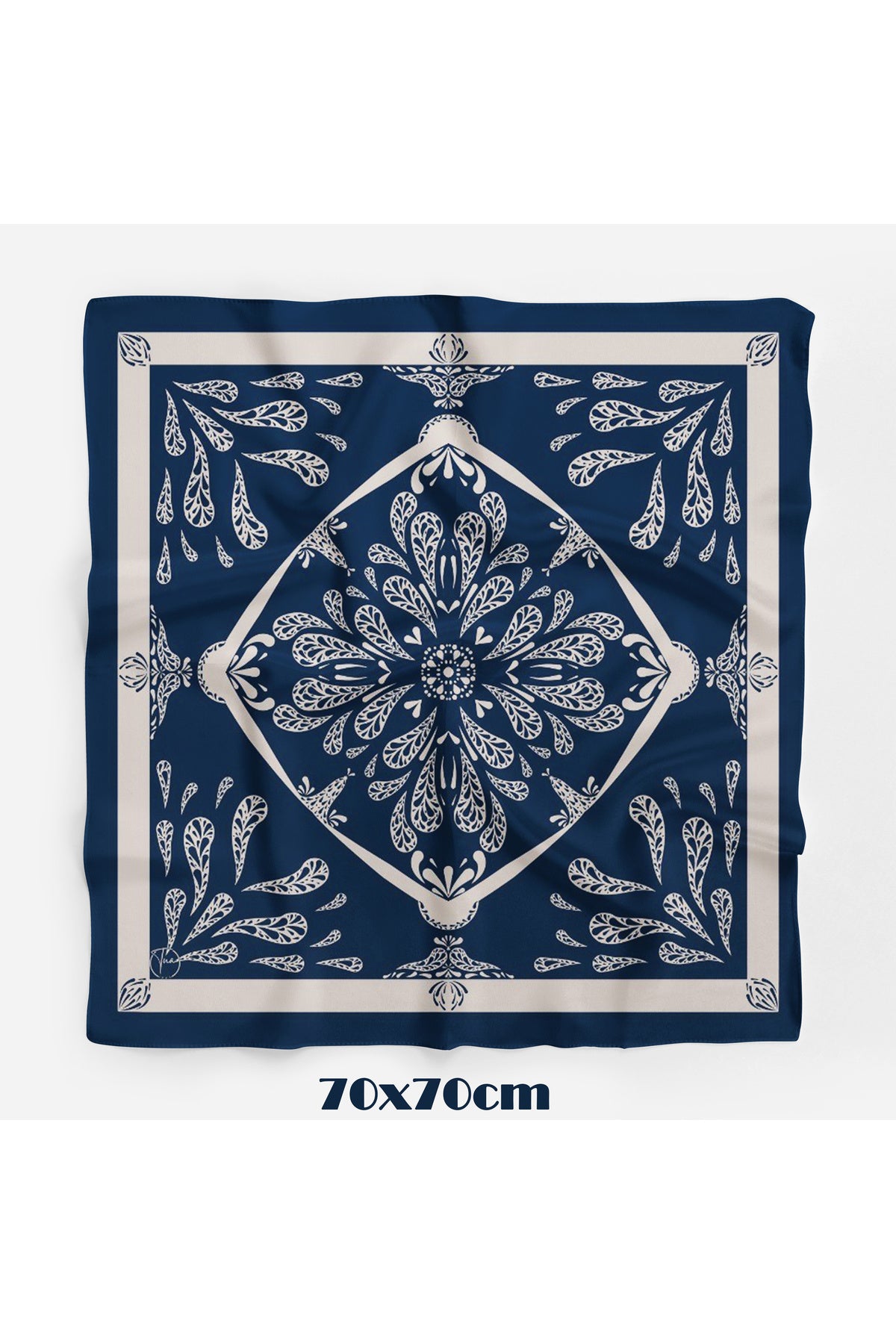 Gece Damlası Desen 70*70cm Bandana/Fular - görsel 2