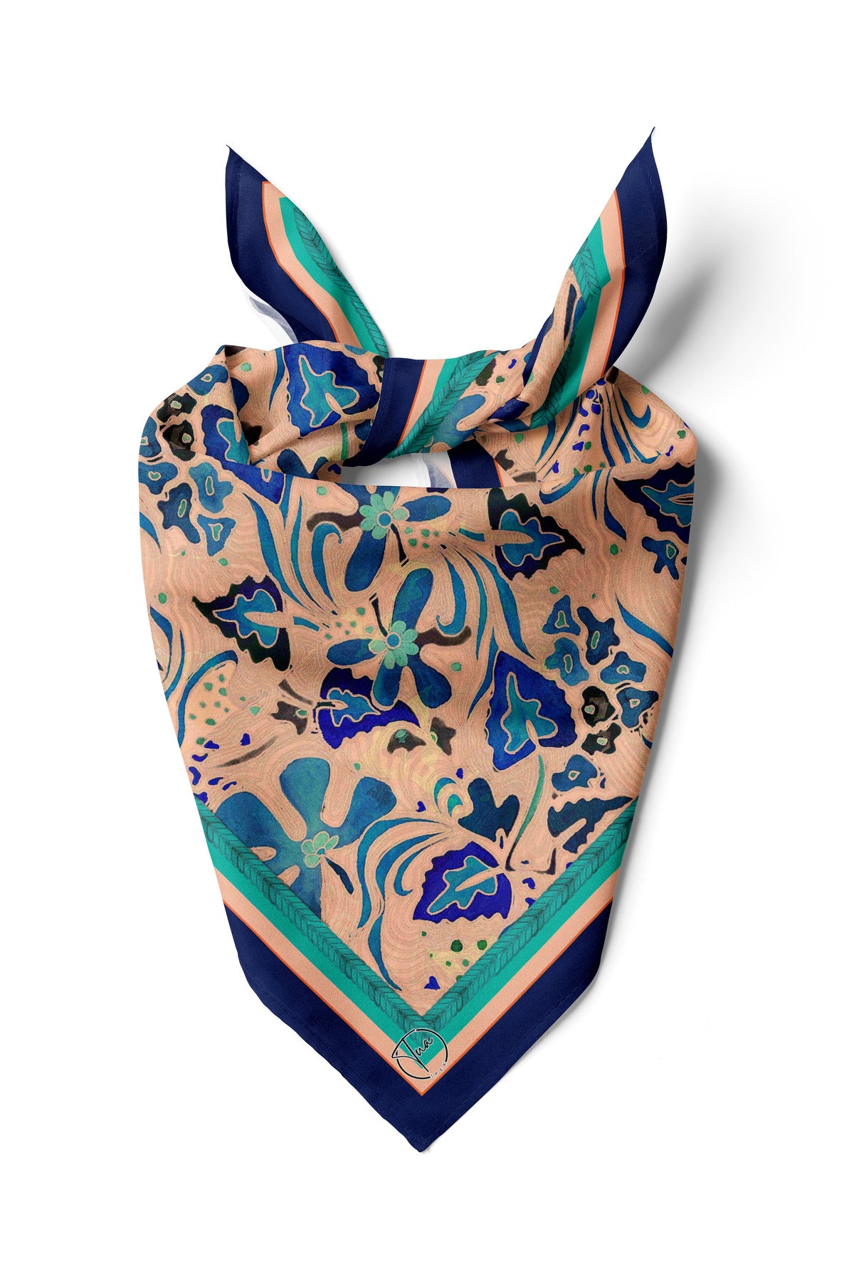 GECE AÇAN ÇİÇEKLER Desenli Bandana/Fular - görsel 2