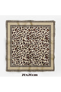 LEOPAR TUTKUSU Desen 70*70cm Bandana/Fular - Çok Renkli
