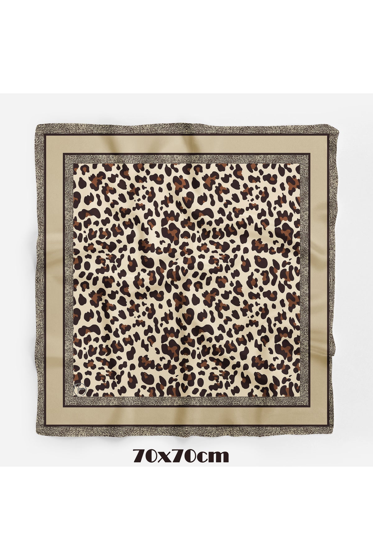 LEOPAR TUTKUSU Desen 70*70cm Bandana/Fular - Çok Renkli