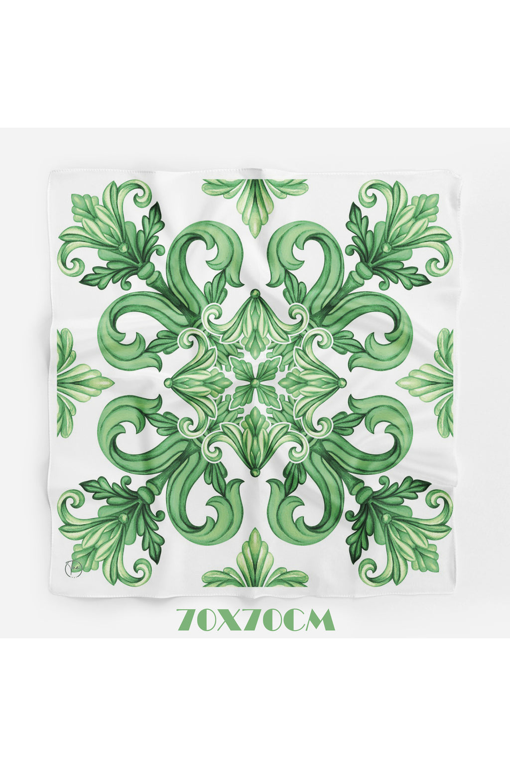 ZÜMRÜT BAHÇESİ Desen 70*70cm Bandana/Fular - Çok Renkli