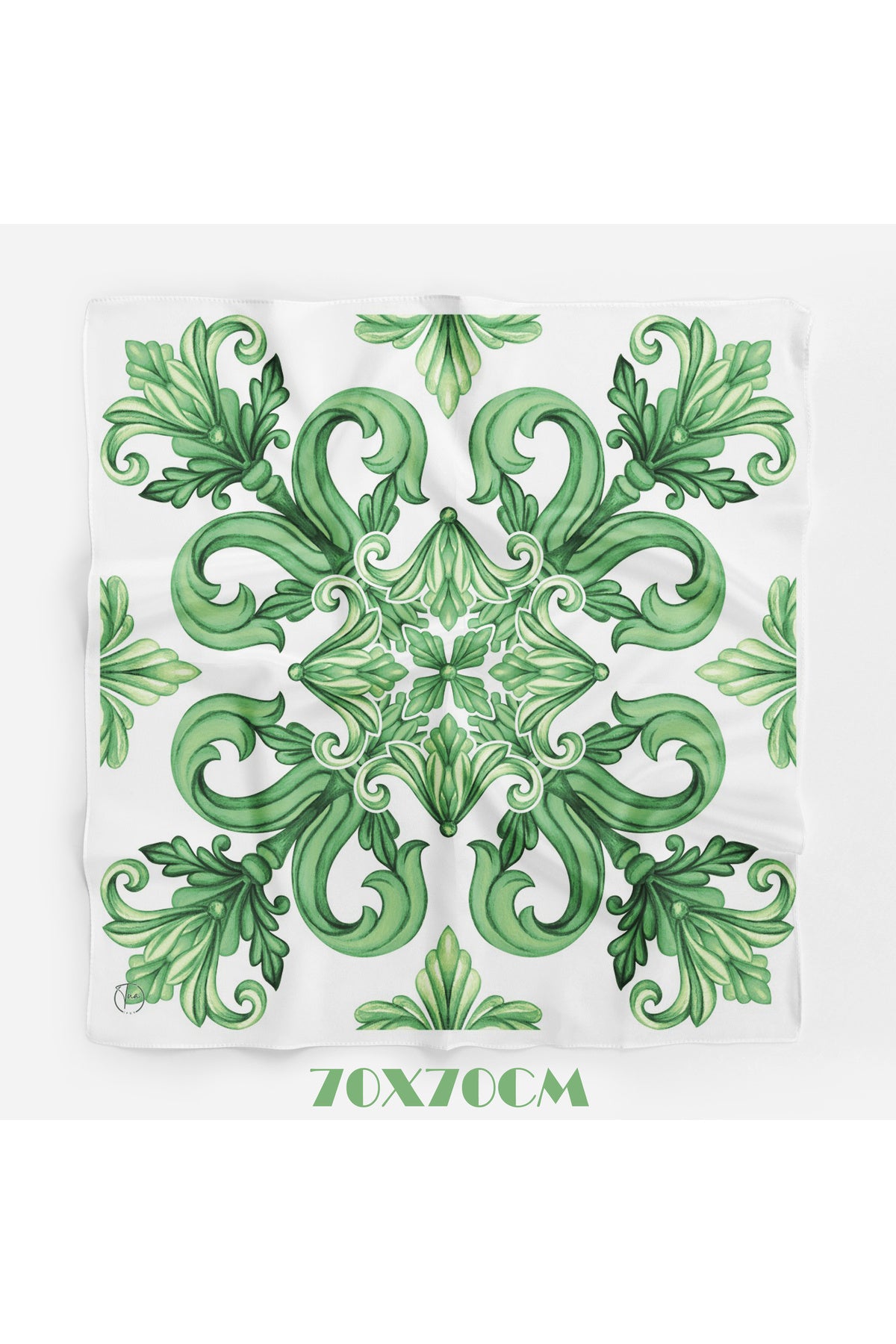 ZÜMRÜT BAHÇESİ Desen 70*70cm Bandana/Fular - Çok Renkli