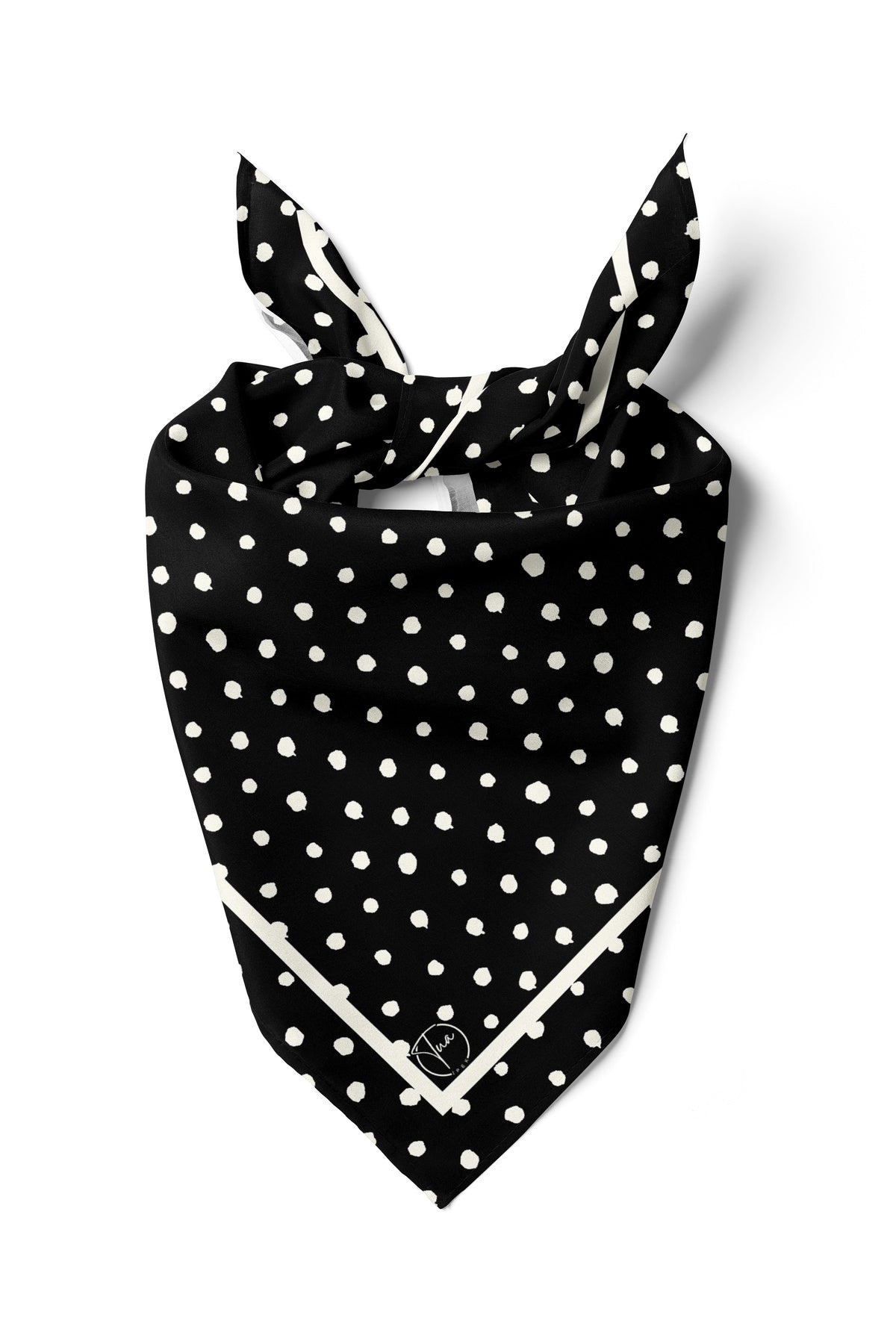 Matmazel Noir Desen Bandana/Fular - Siyah