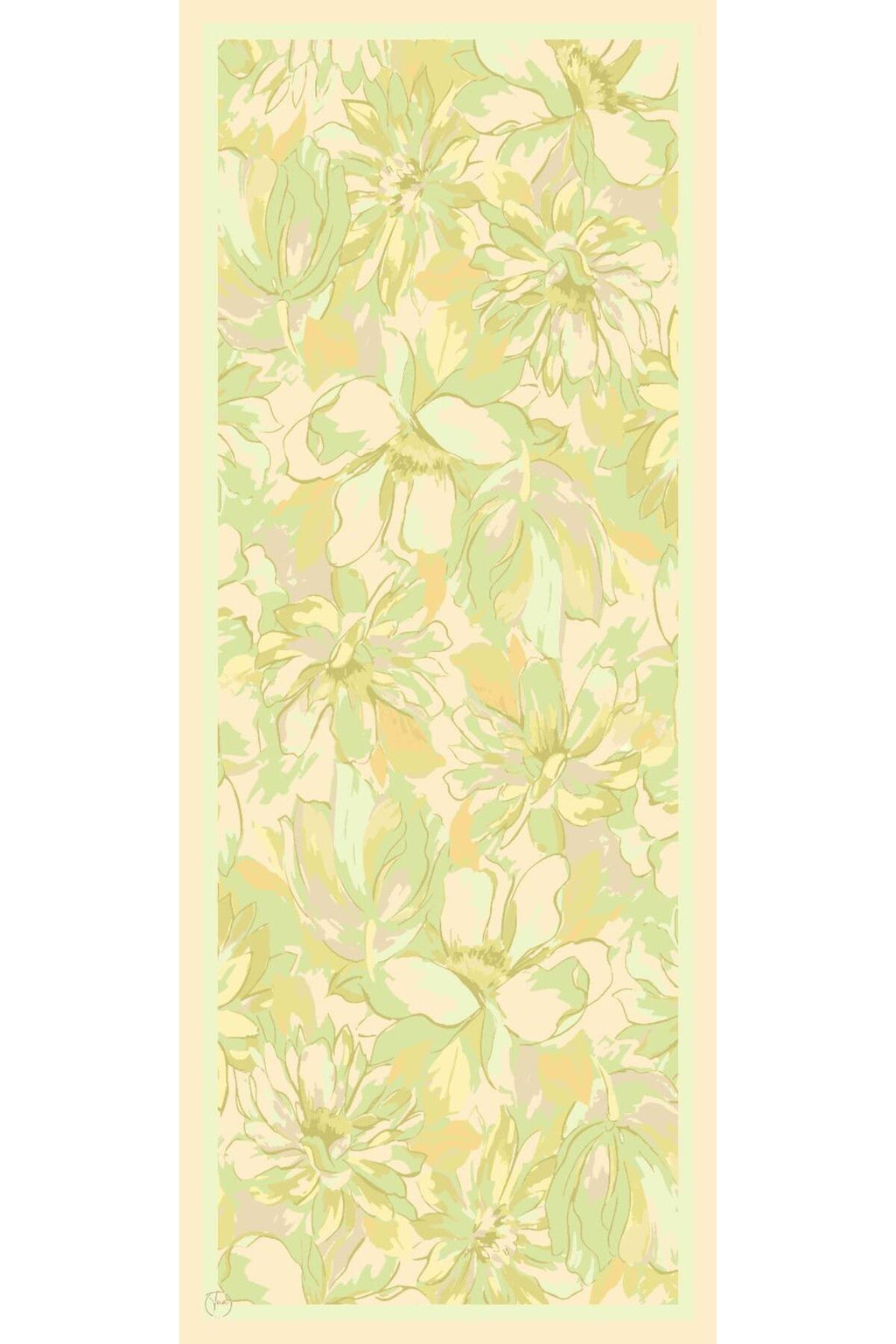 Flower Desen Fransız İpeği Şal 70x180cm - görsel 2