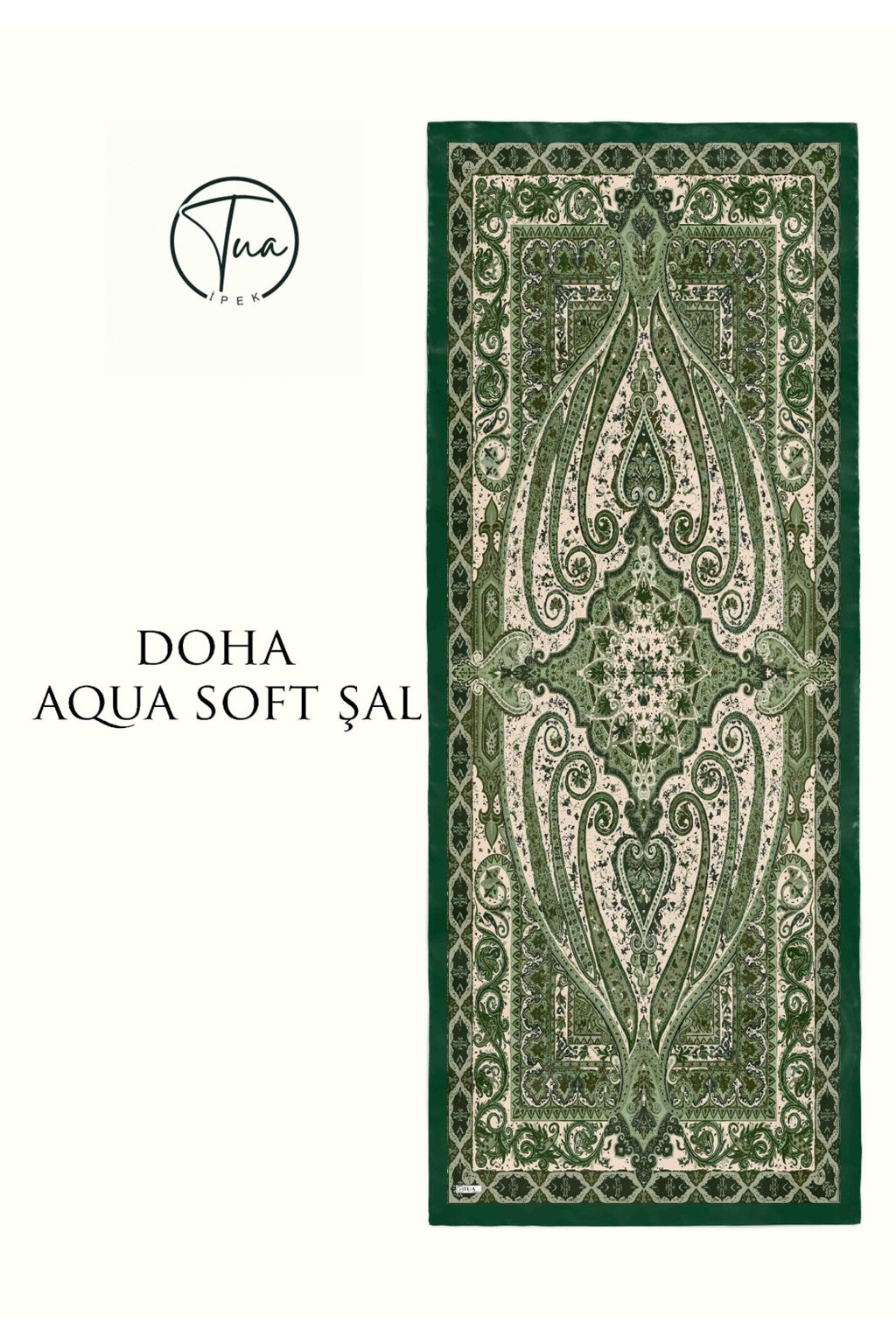 DOHA AQUA SOFT COTON ŞAL - ETNİK Desenli - Çok Renkli