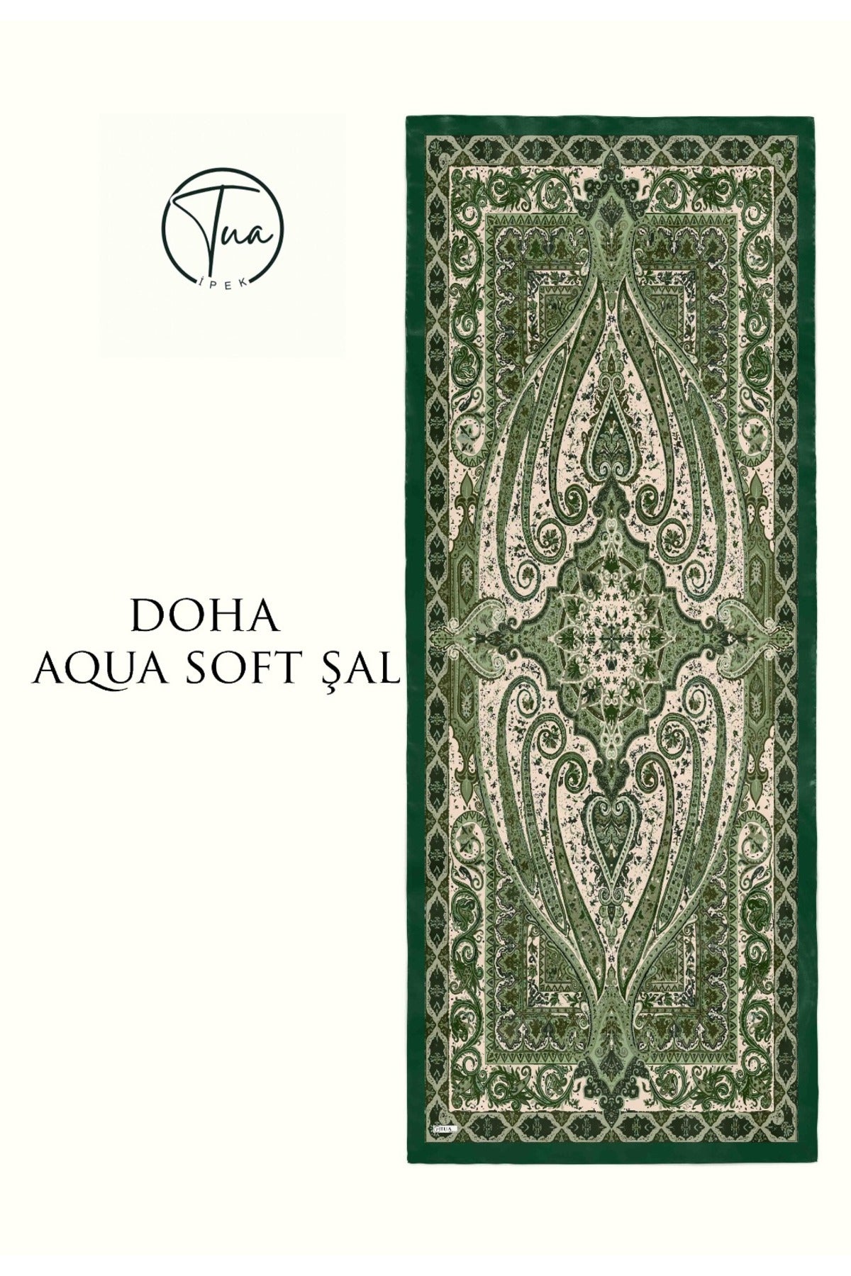 DOHA AQUA SOFT COTON ŞAL - ETNİK Desenli - Çok Renkli