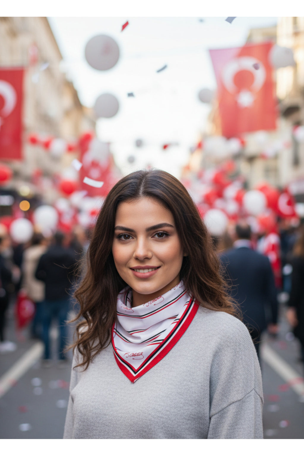 10'lu Paket K.Atatürk İmza Desen Bandana/Fular - görsel 2