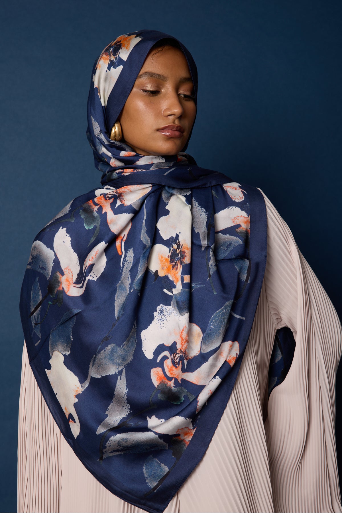 Organic Viscose İpeği İNCİRA ŞAL - FLoral Desenli - görsel 7
