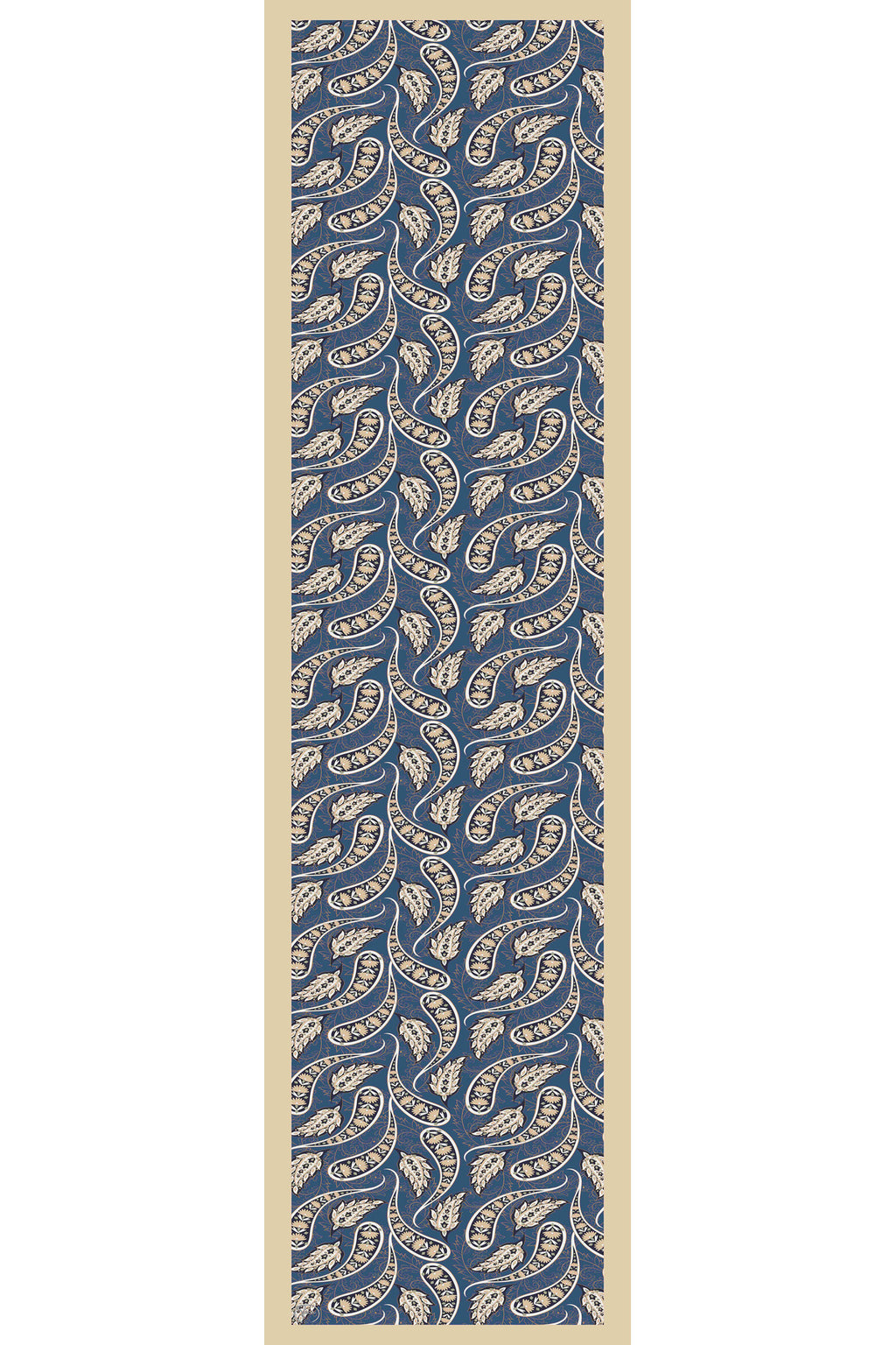 Antik Desen Kadın Saten Fular 30x165cm - görsel 3