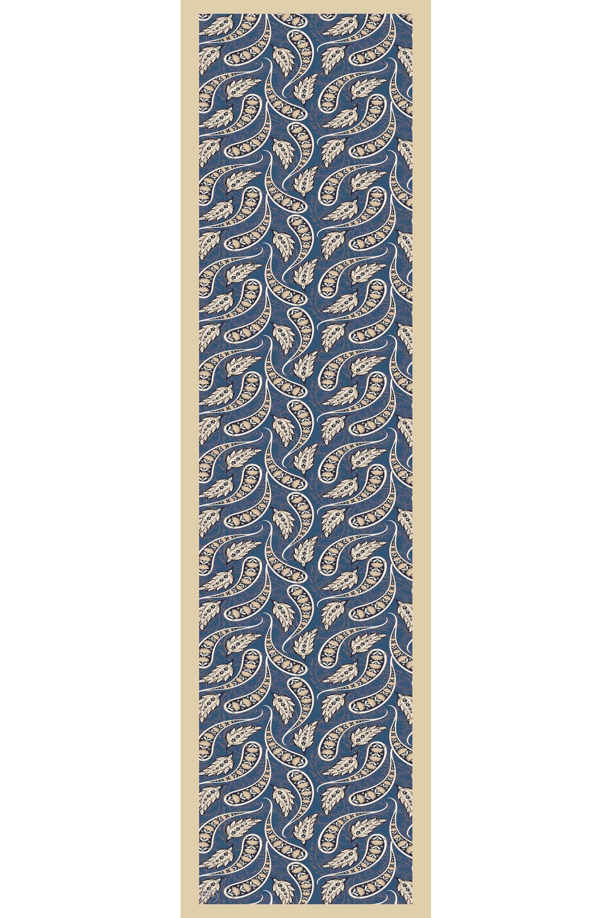 Antik Desen Kadın Saten Fular 30x165cm - görsel 3