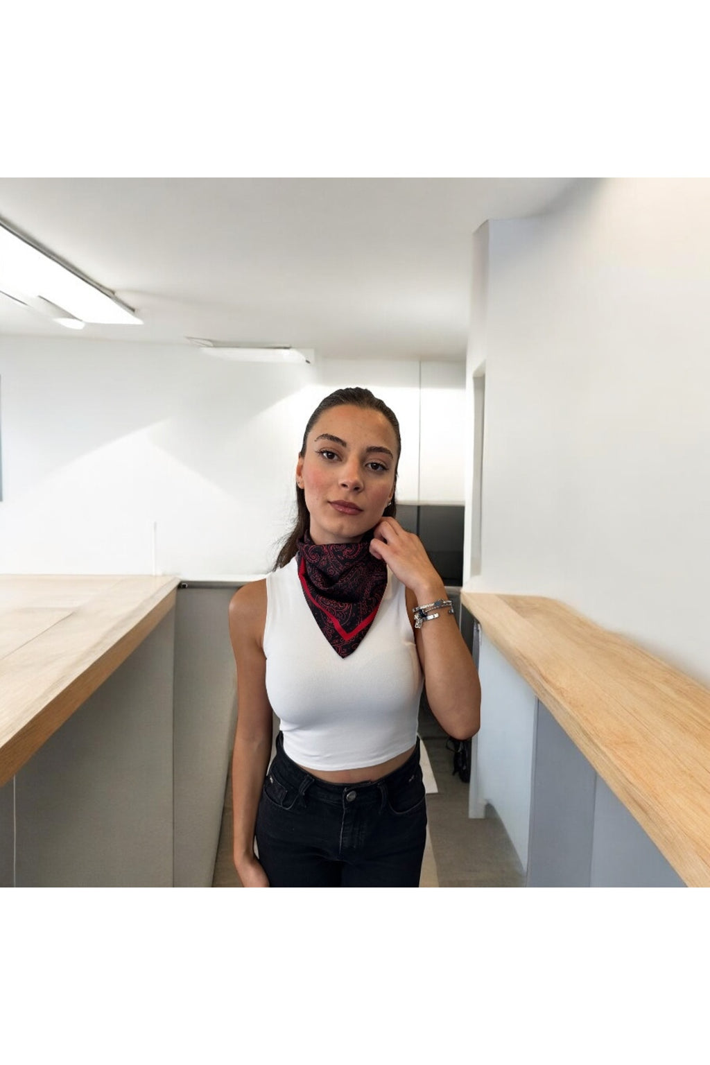 Etnik Şal Desen Bandana/Fular - görsel 6