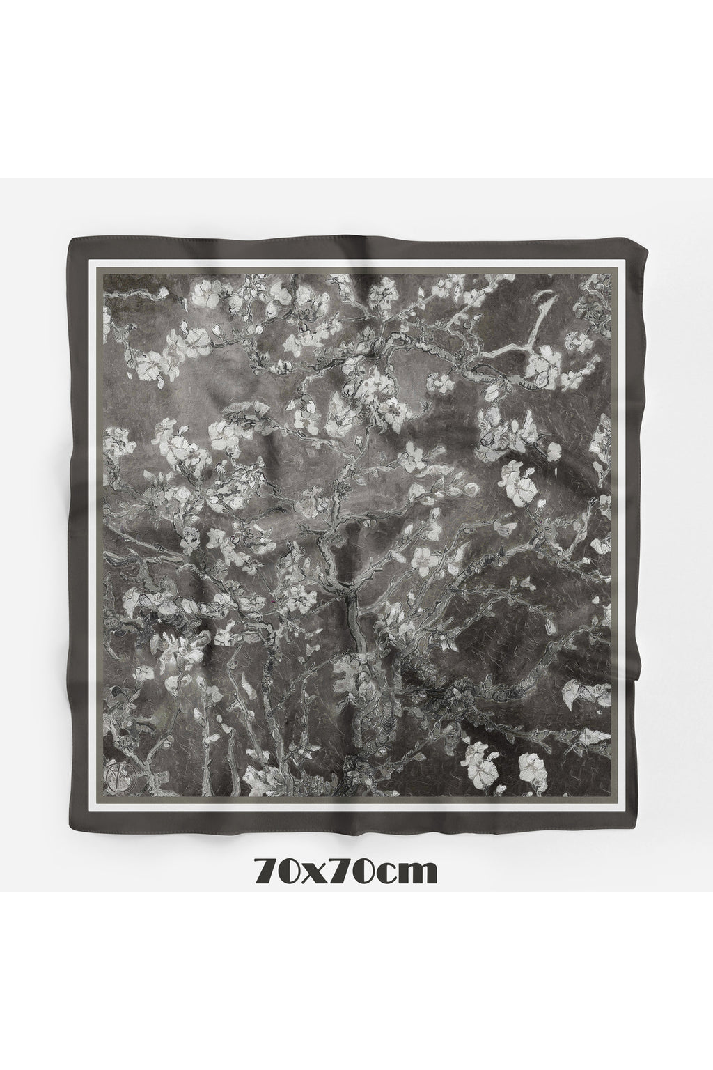 GREY BLOSSOM Desen 70*70cm Bandana/Fular - Çok Renkli