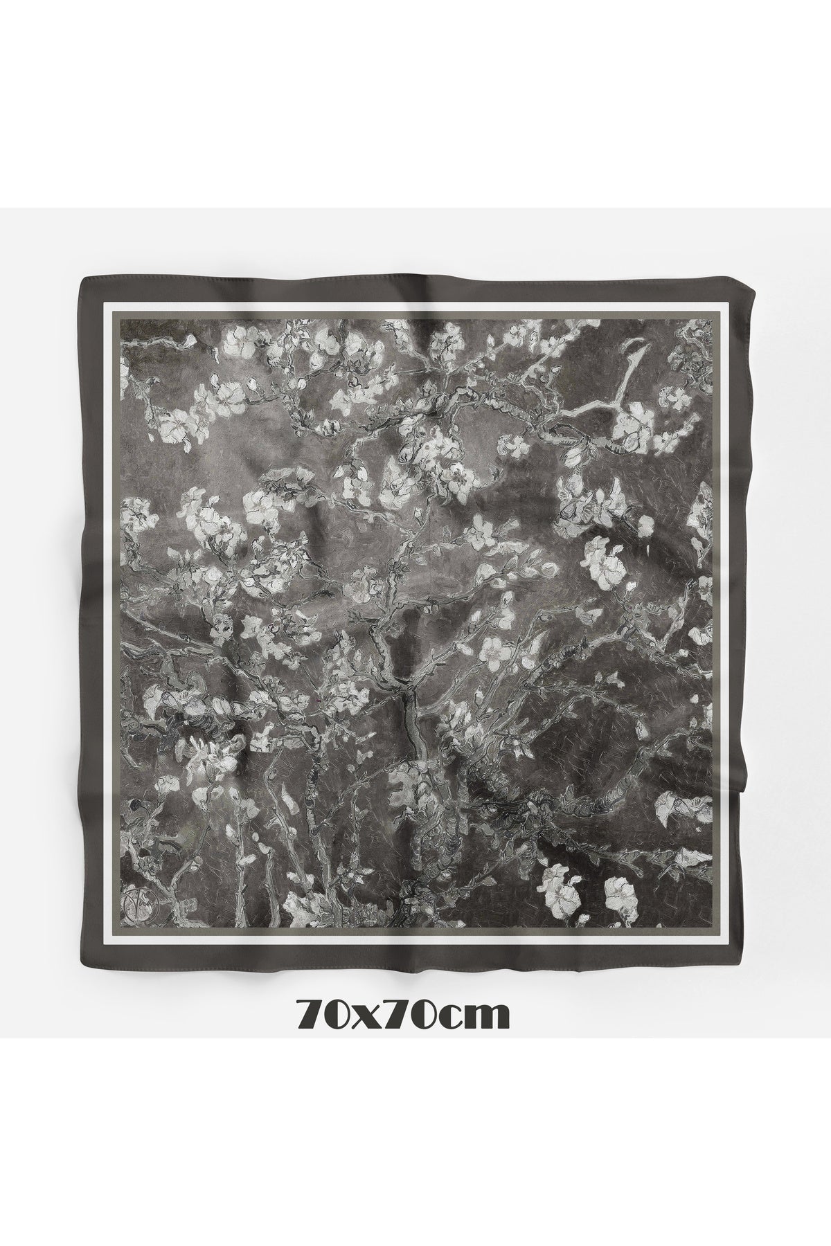 GREY BLOSSOM Desen 70*70cm Bandana/Fular - Çok Renkli