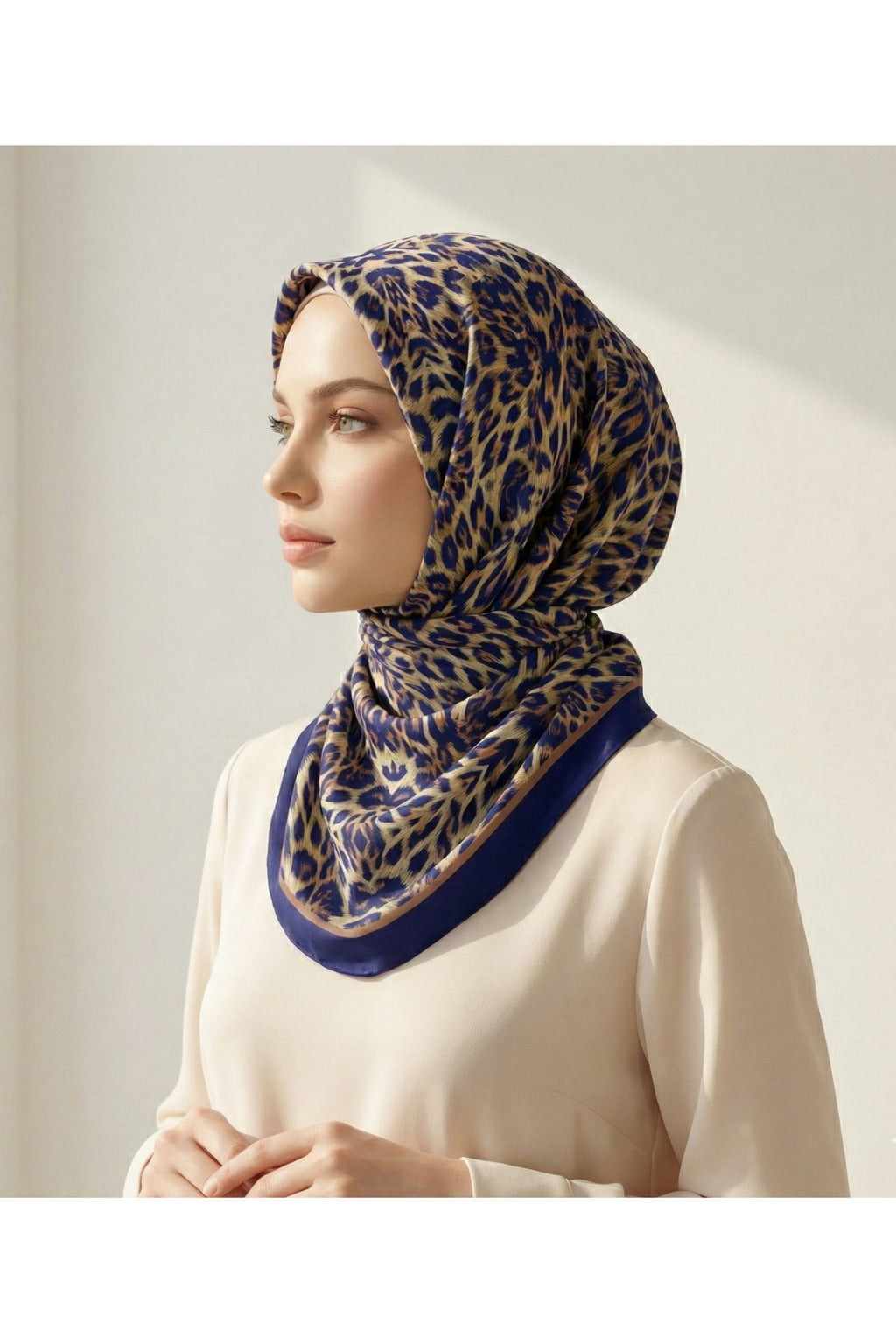 Leo Desen 90X90cm Organic Twill Eşarp/Fular - görsel 3