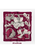 Güz Gülü Desen 70*70cm Bandana/Fular - Çok Renkli