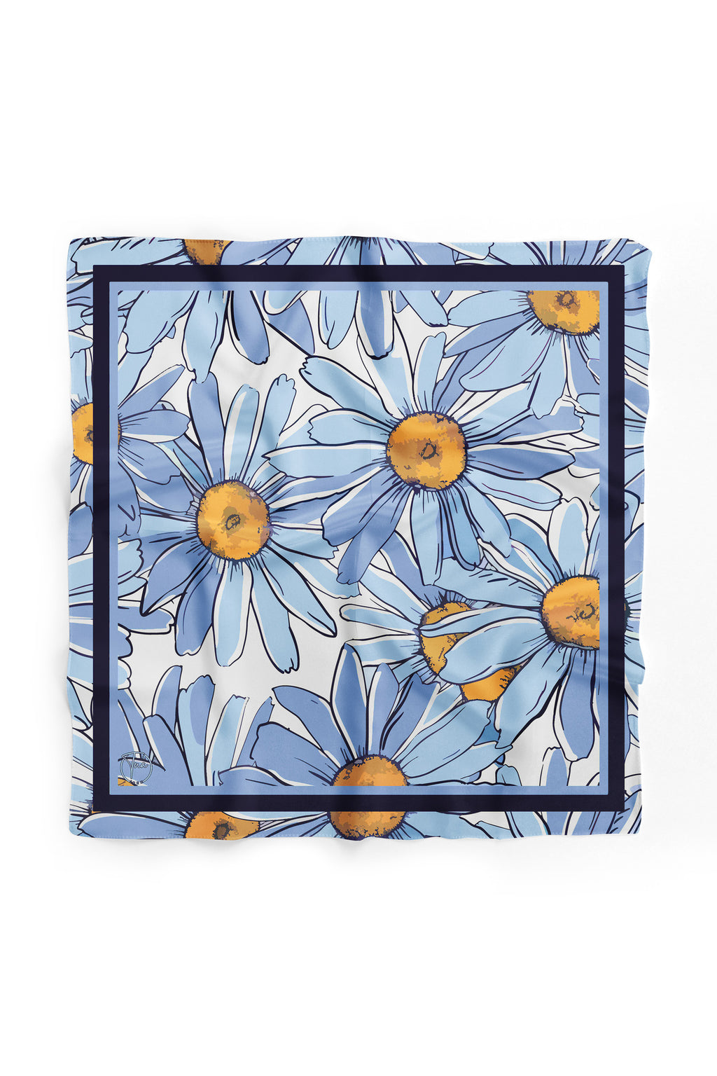 Papatya Rüyası Desen Bandana/Fular - Çok Renkli
