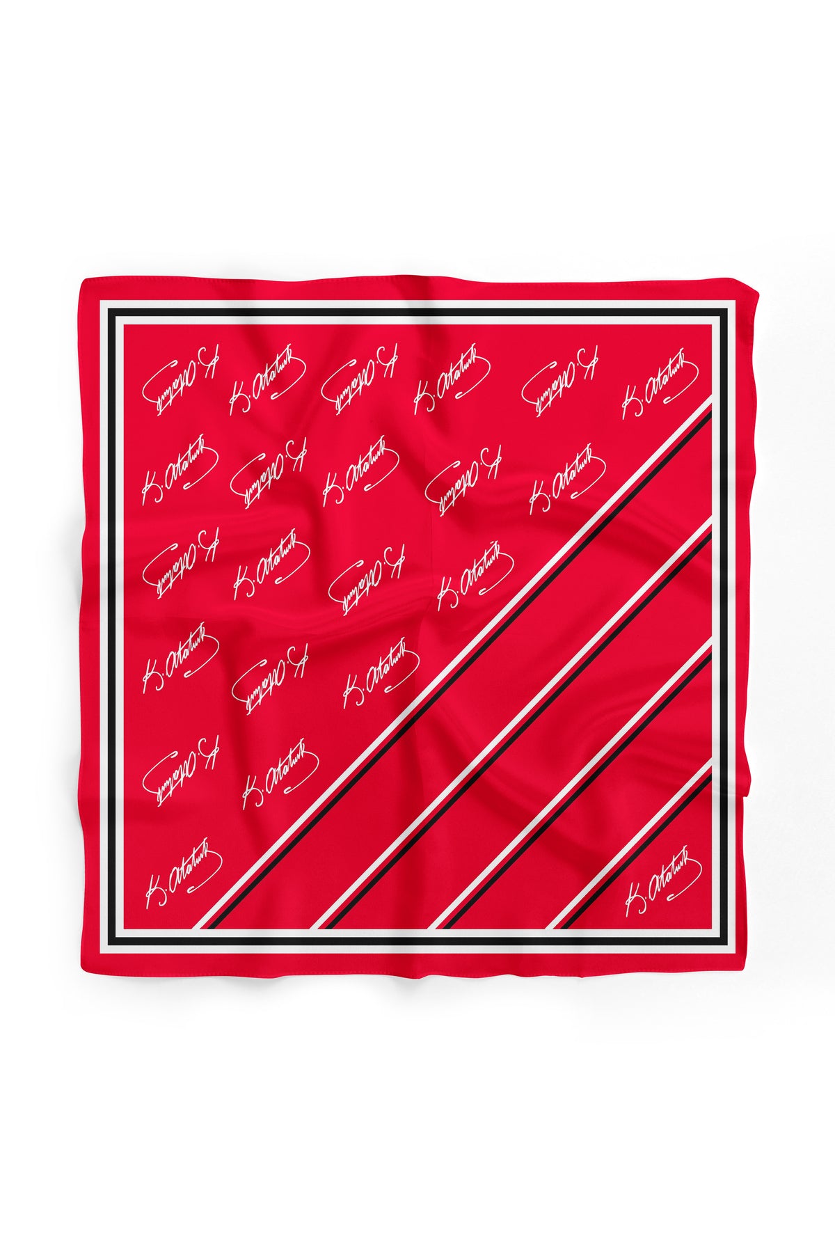 K.Atatürk İmza Desen Bandana/Fular - görsel 3