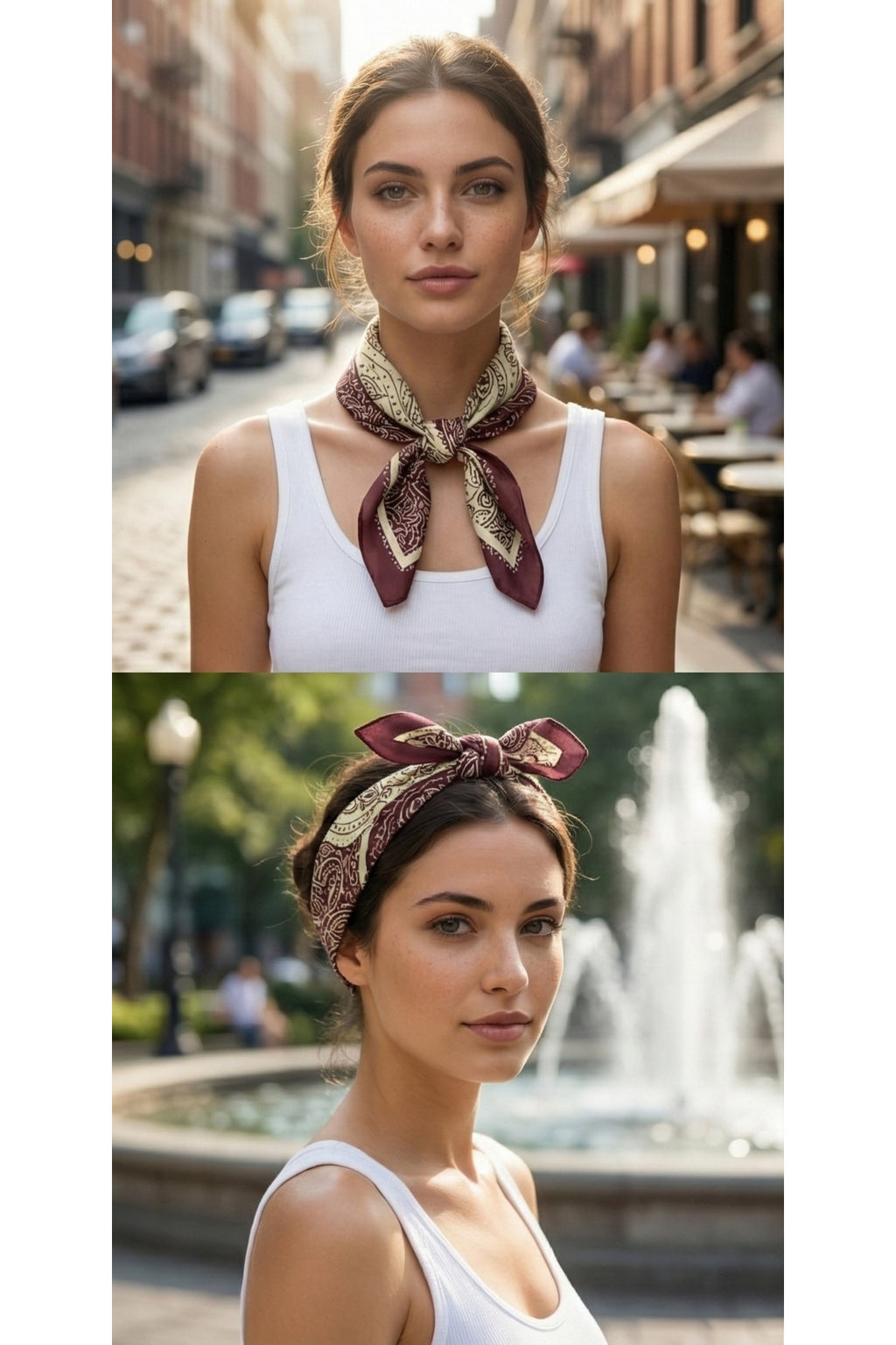 İki Mevsim Paisley Desen 55x55cm Bandana/Fular - görsel 3