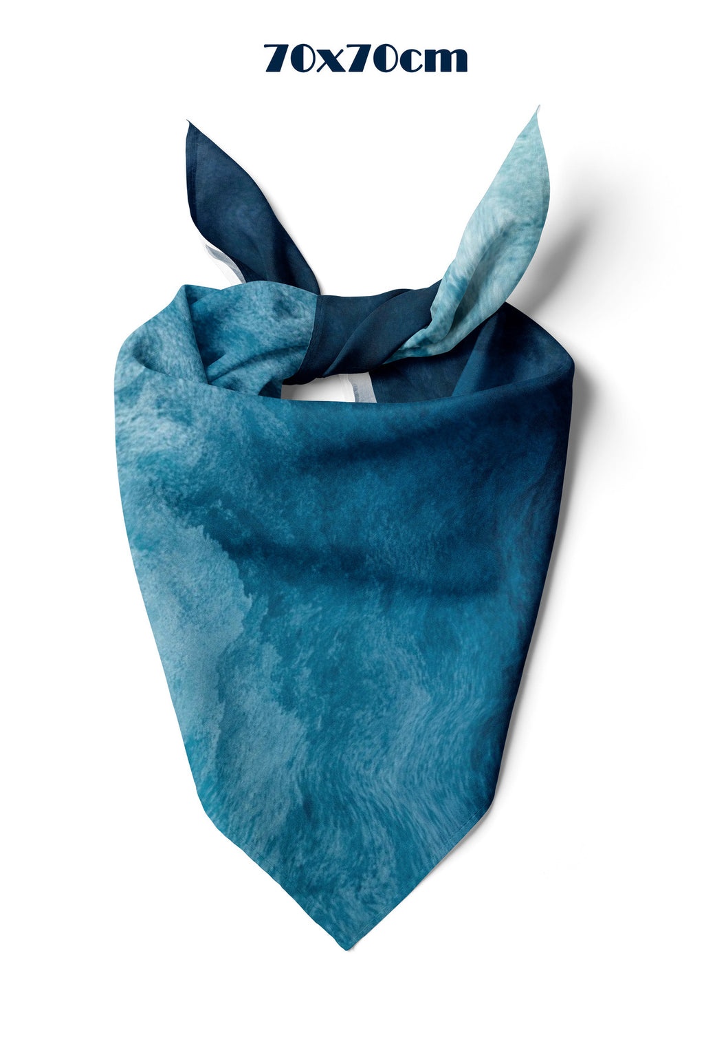 Derin Okyanus Desen 70*70cm Bandana/Fular - görsel 3