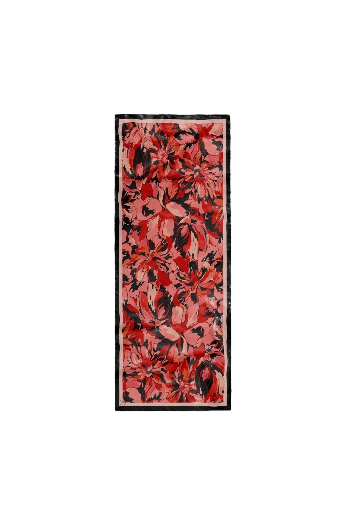 Flower Desen Fransız İpeği Şal 70x180cm - görsel 2