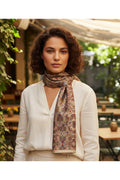 ŞAHNAME Desen Kadın Saten Fular 30x165cm - Çok Renkli