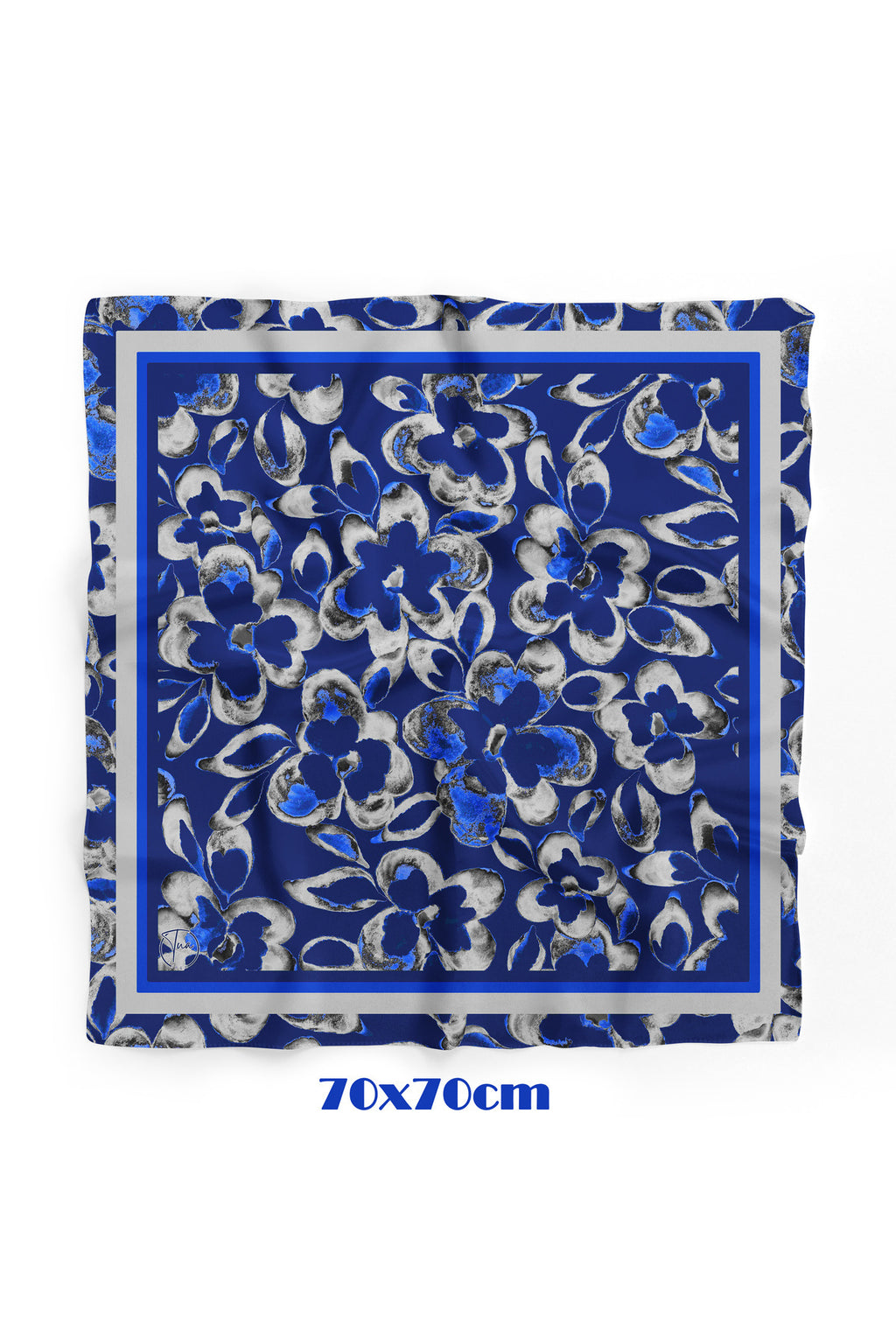Blue Aura Desen 70*70cm Bandana/Fular - görsel 2